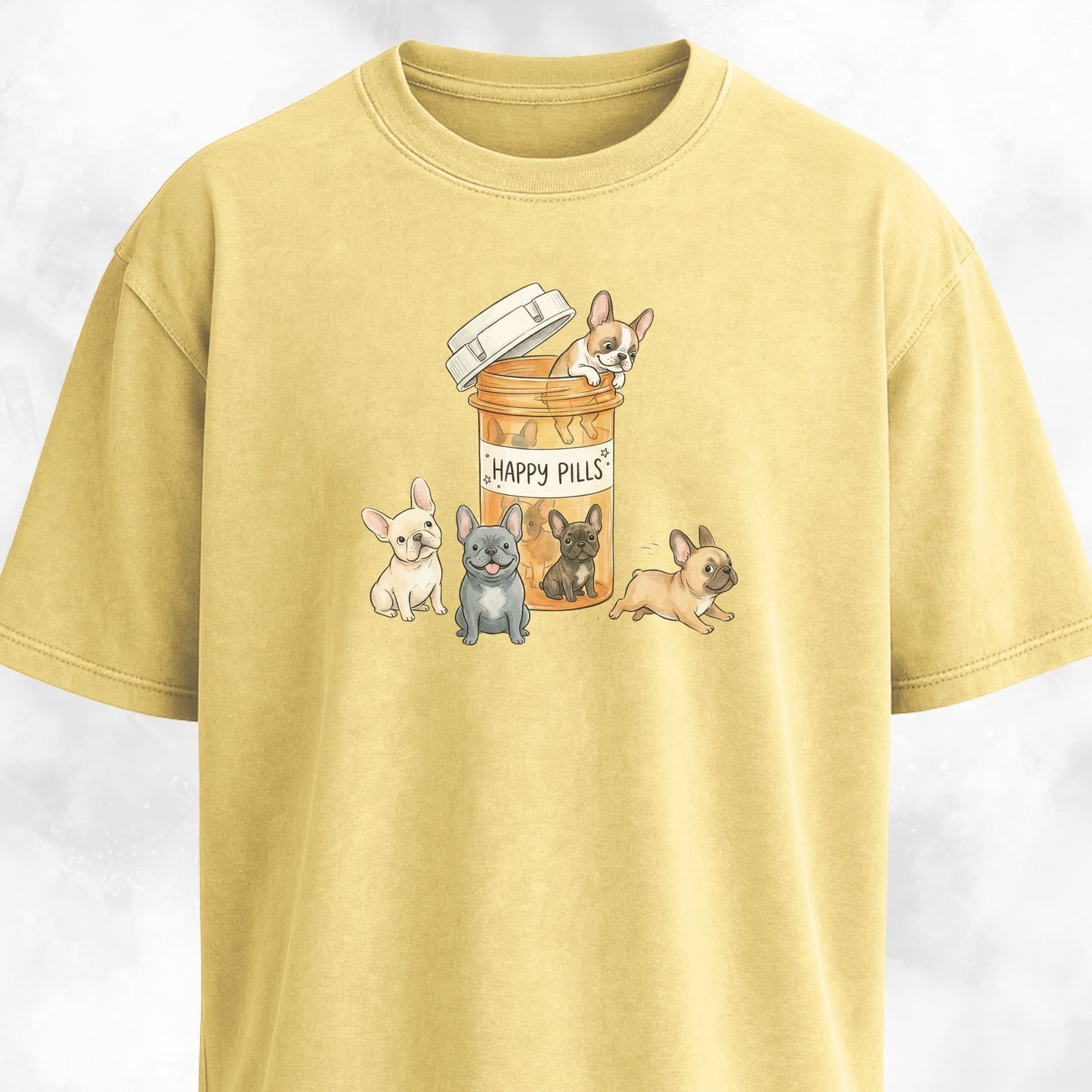 Frenchies Happy Pills T-Shirt