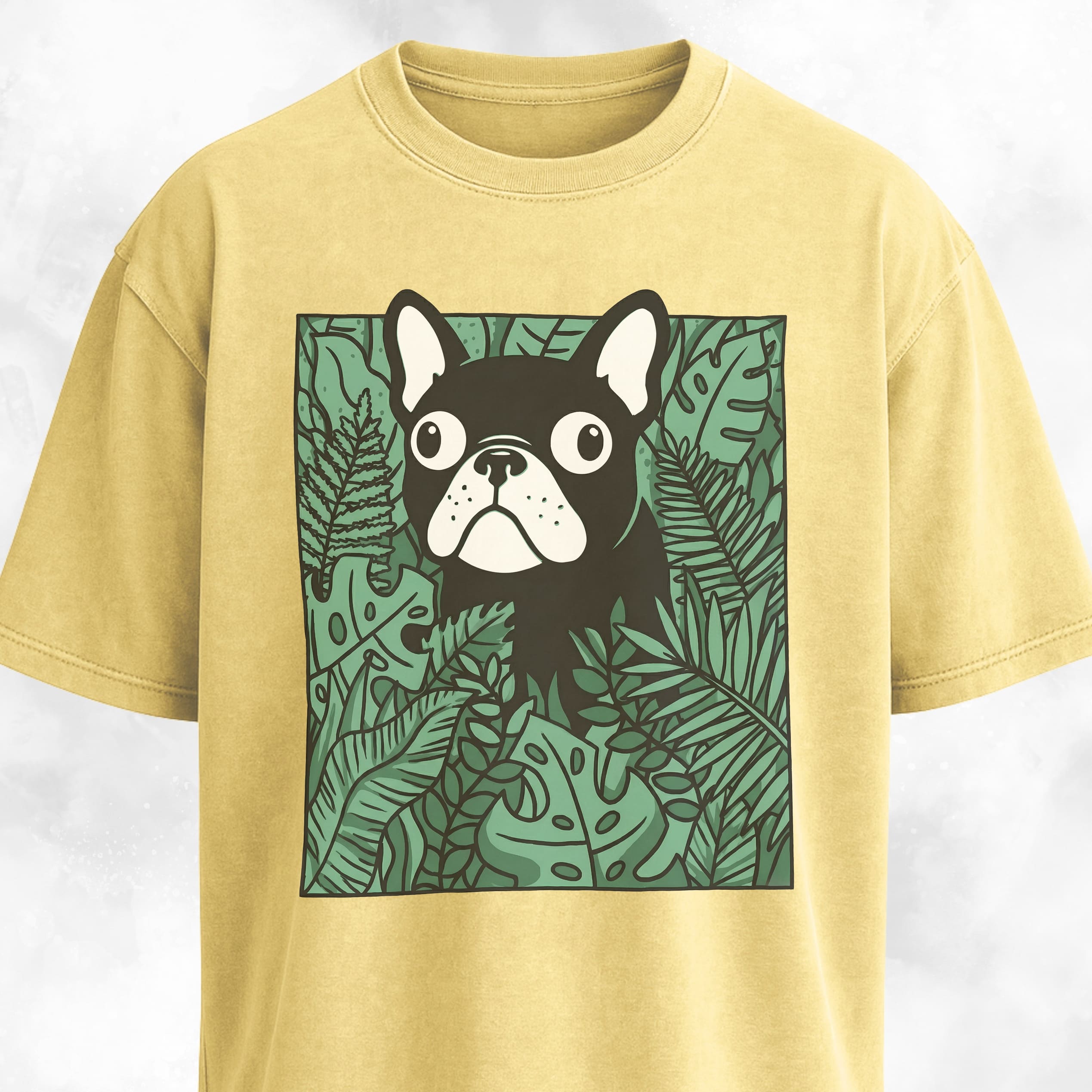 Frenchie In A Green Field T-Shirt