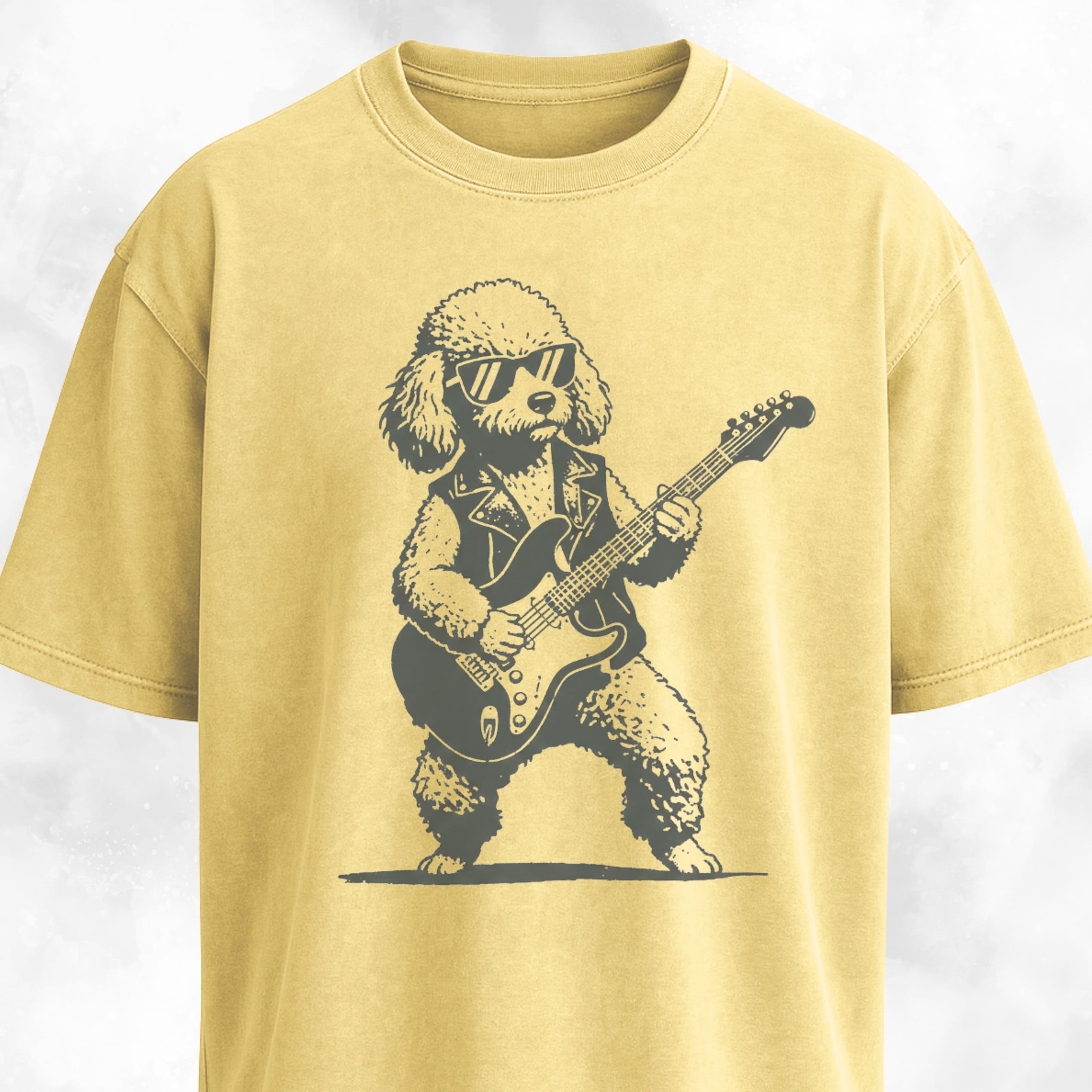 Rockstar Poodle Playing The Guitar T-Shirt