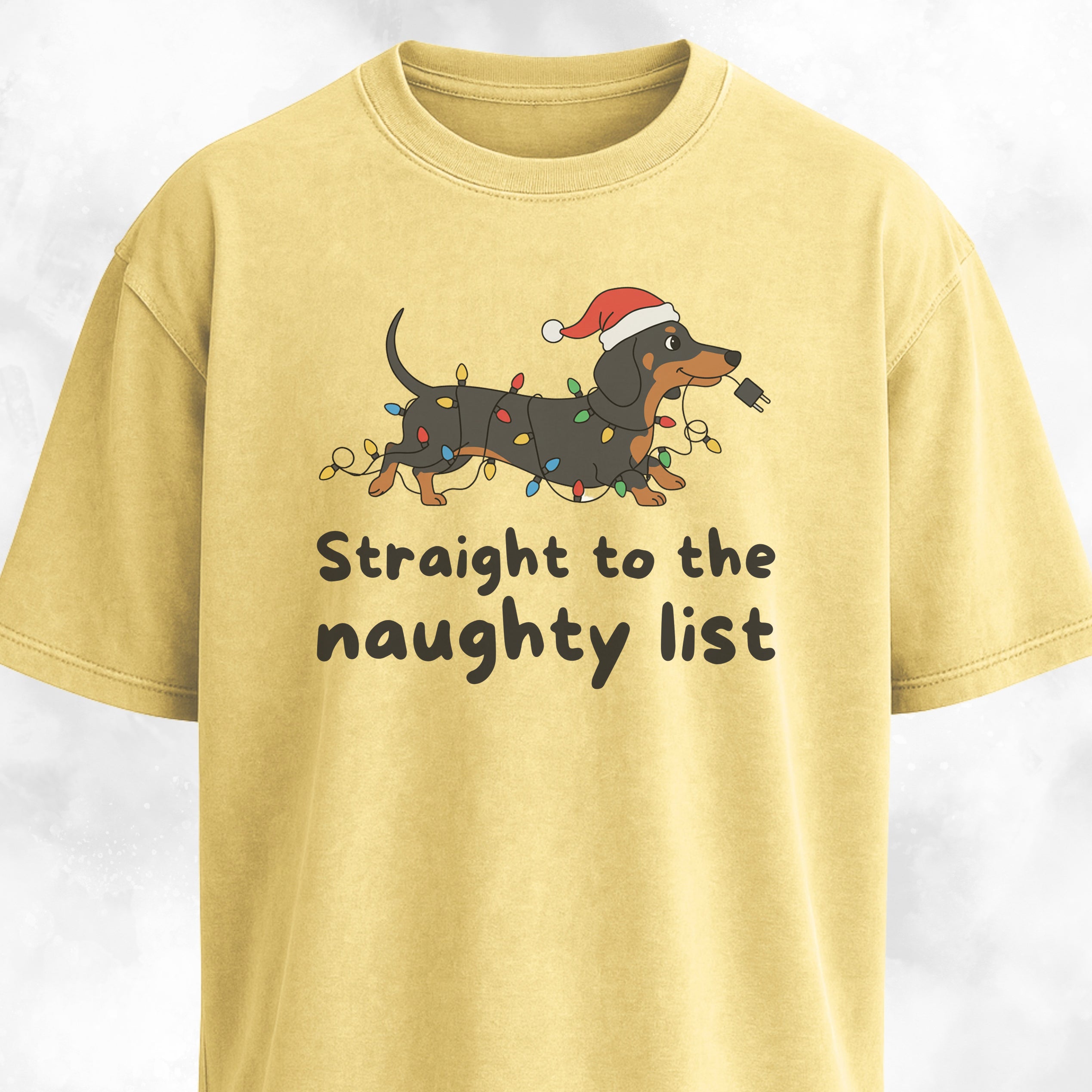 Straight To The Naughty List Doxie Edition T-Shirt