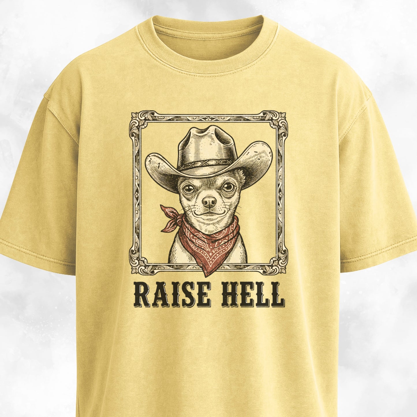 Raise Hell Cowboy Chihuahua T-Shirt