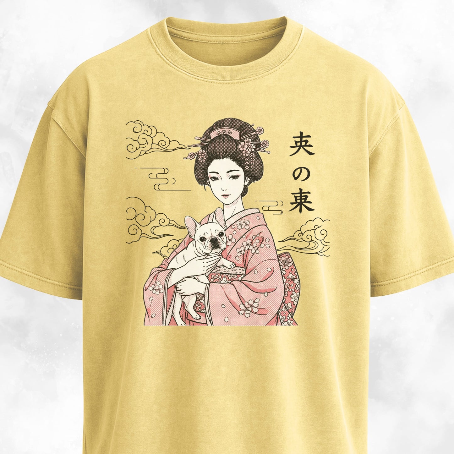 Geisha With A Frenchie T-Shirt