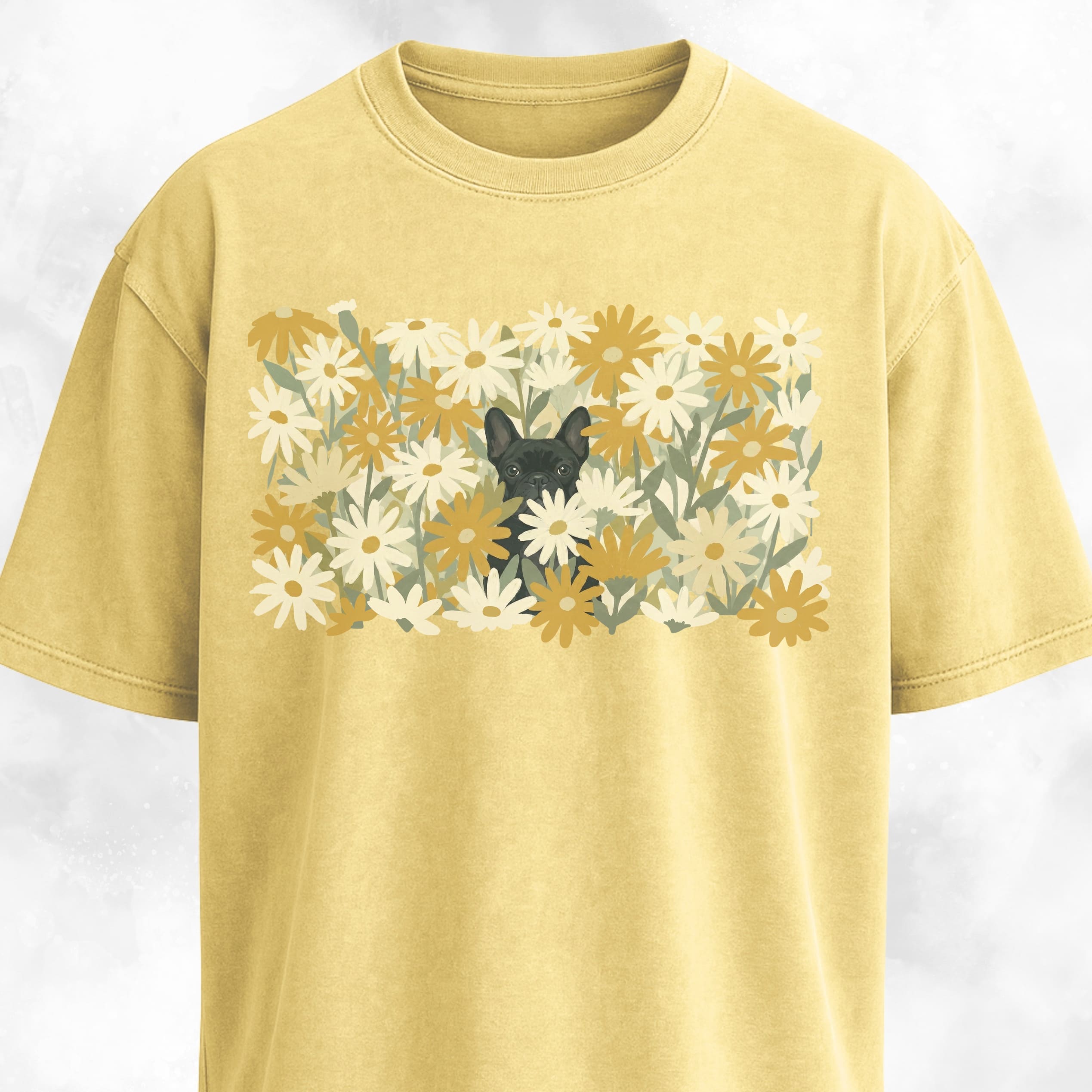 Frenchie In A Field Of Daisies T-Shirt