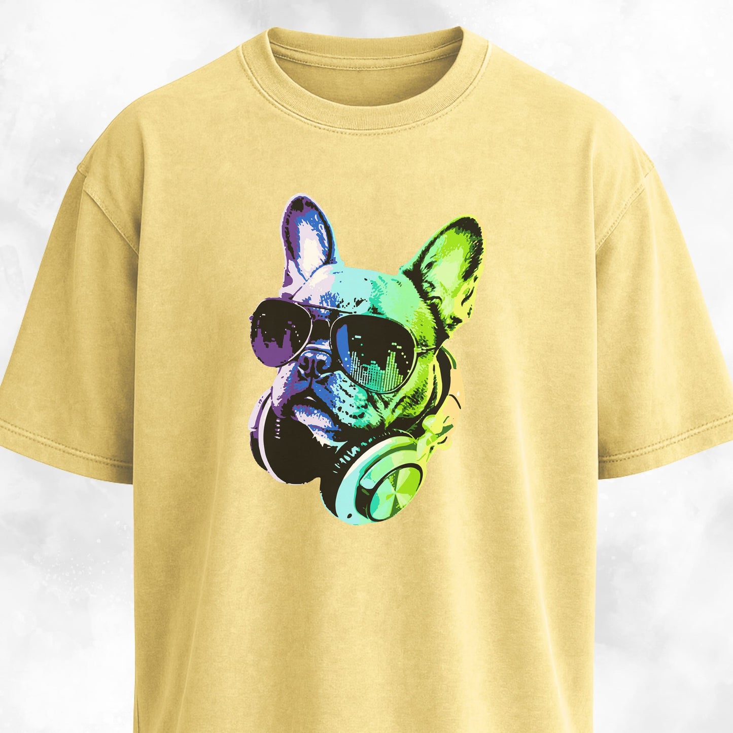 Frenchie DJ With Headphones T-Shirt