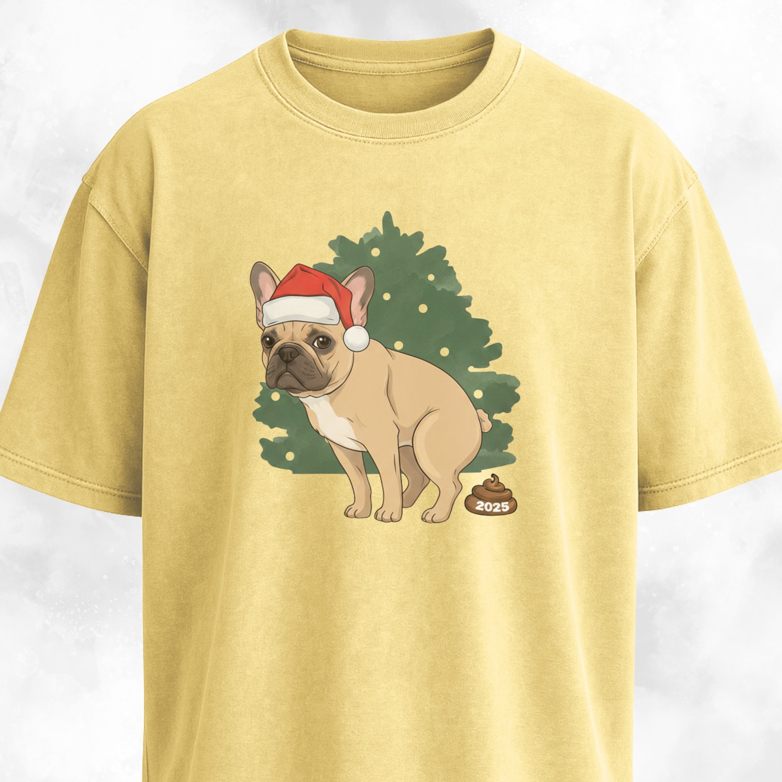 Frenchie Pooping 2025 T-Shirt