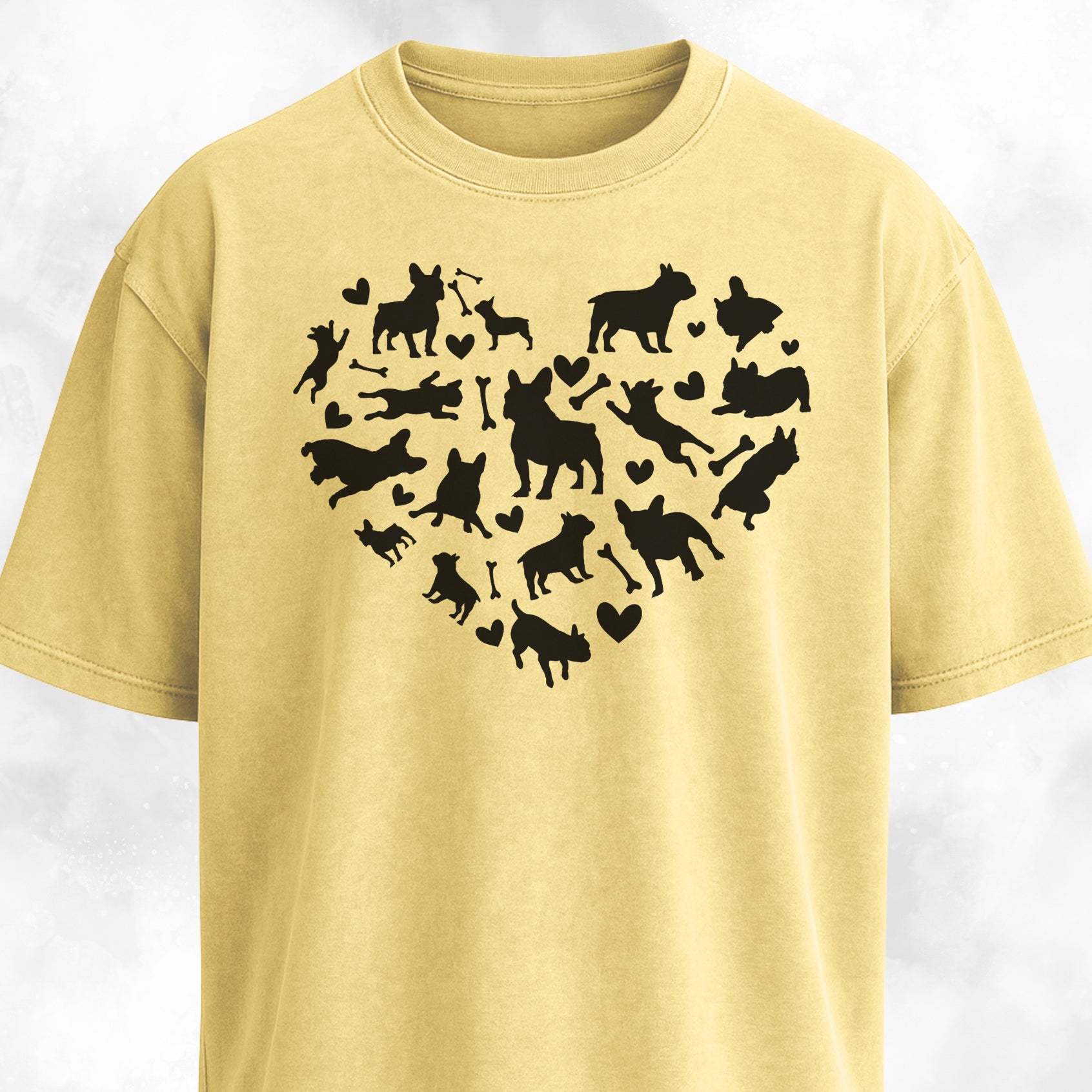 Frenchies Heart Mosaic T-Shirt