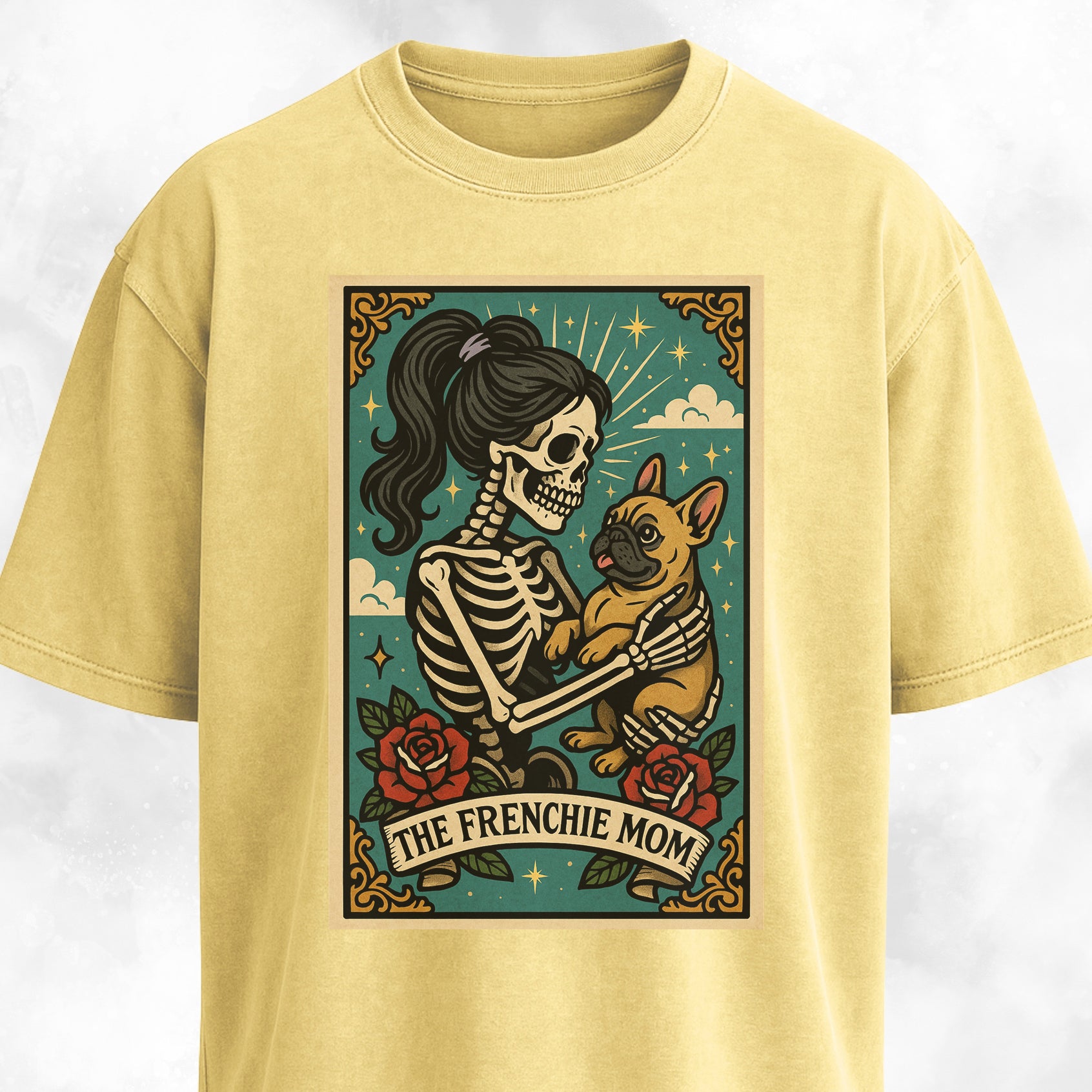 Frenchie Mom Tarot Card T-Shirt