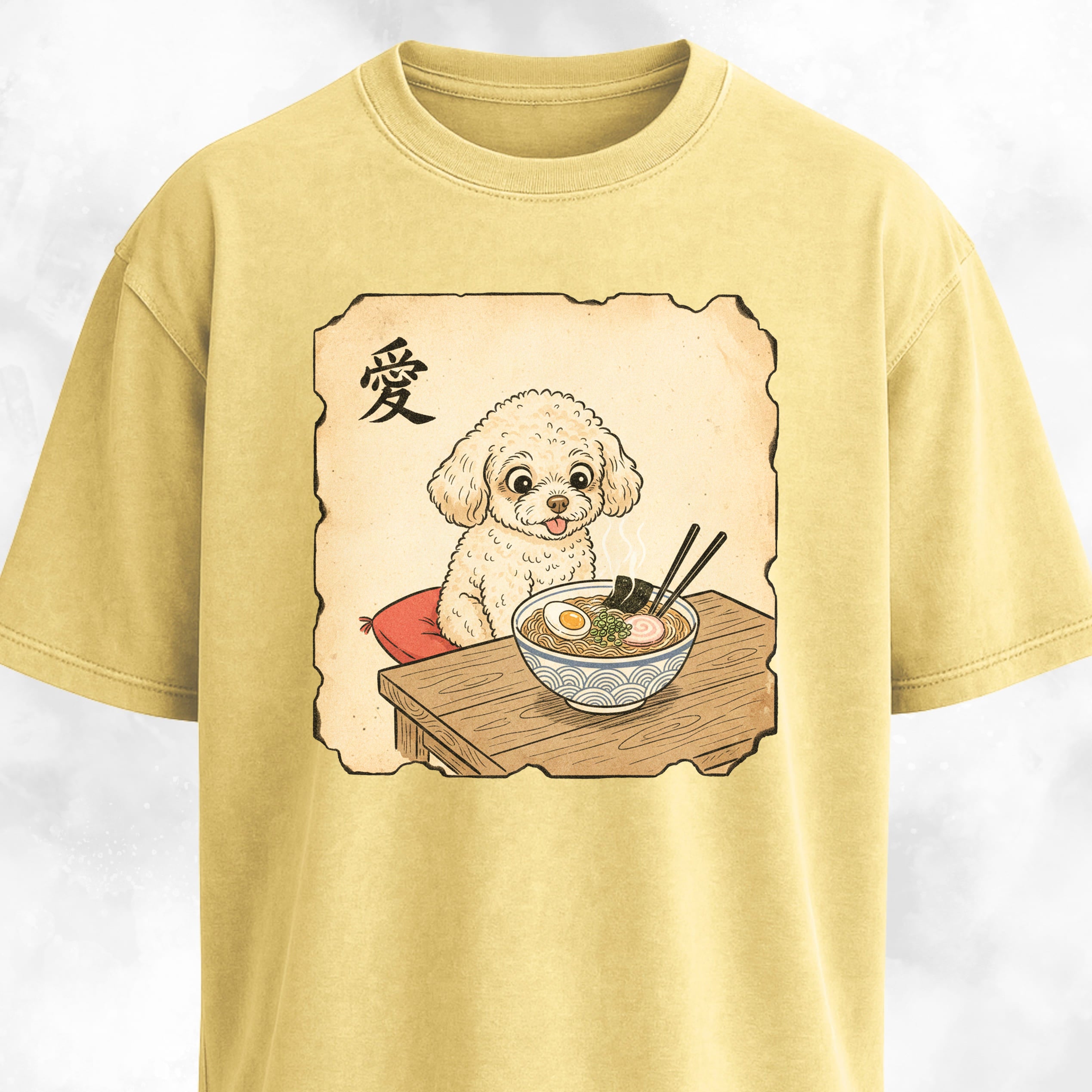 Japanese Poodle Eating Ramen T-Shirt
