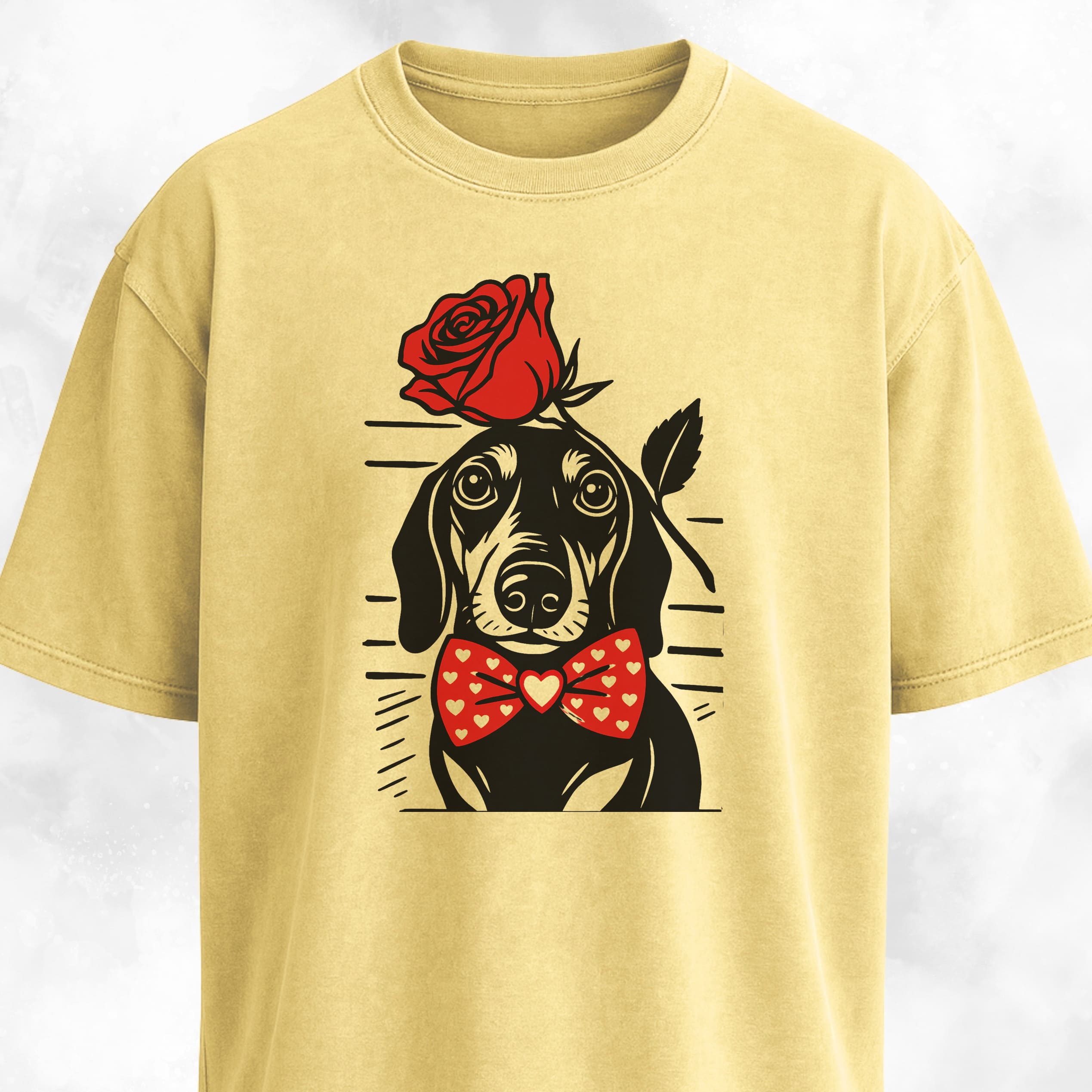 Dachshund With A Rose T-Shirt
