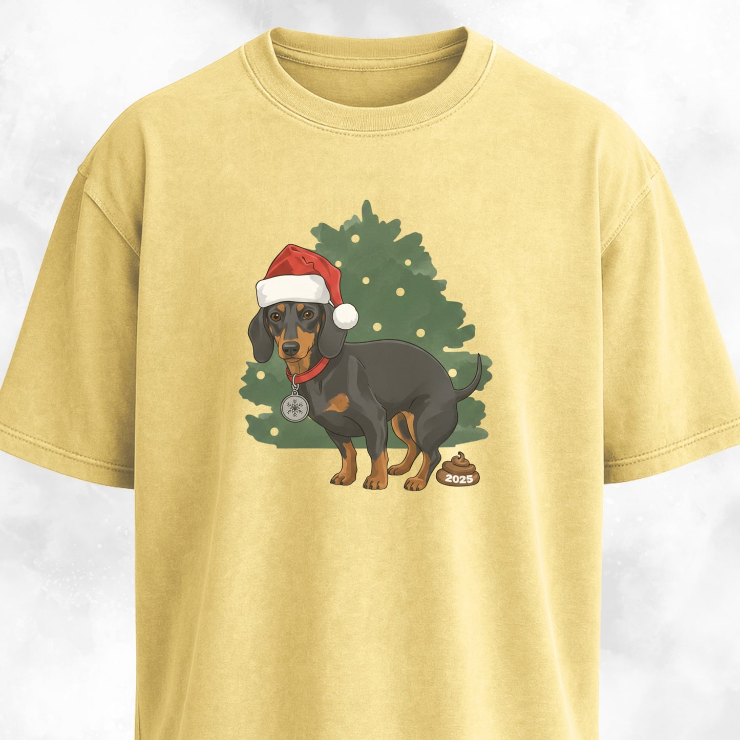 Christmas Doxie Pooping 2025 Funny T-Shirt