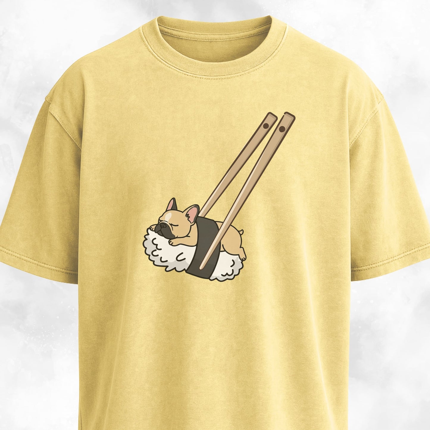 Frenchie Sushi With Chopsticks T-Shirt