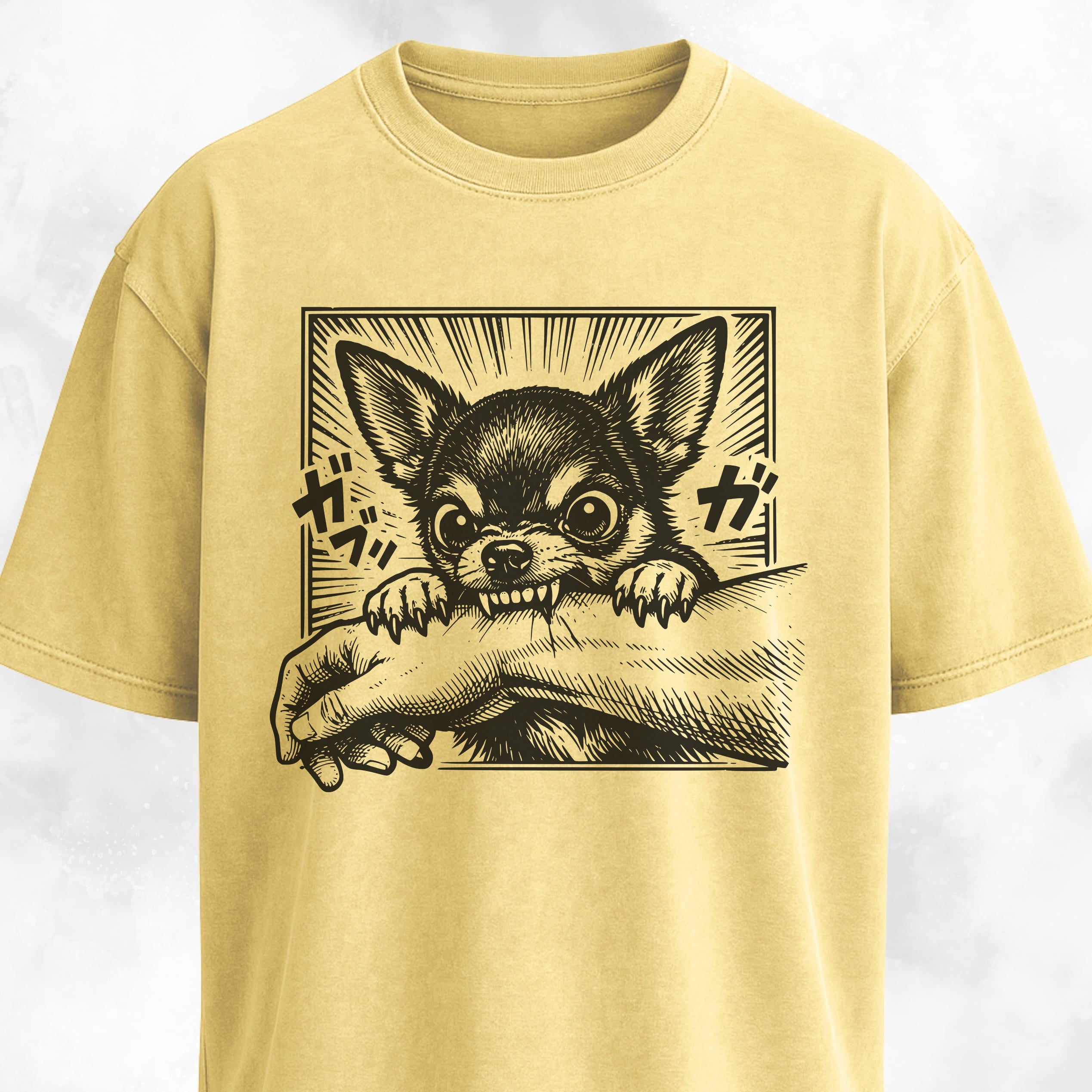 Manga Chihuahua Biting An Arm T-Shirt