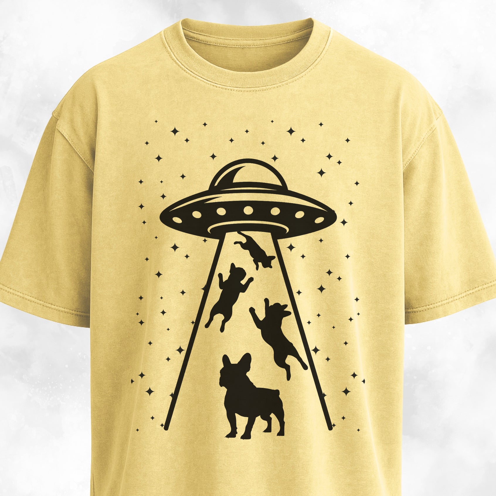 French Bulldog UFO Abduction T-Shirt