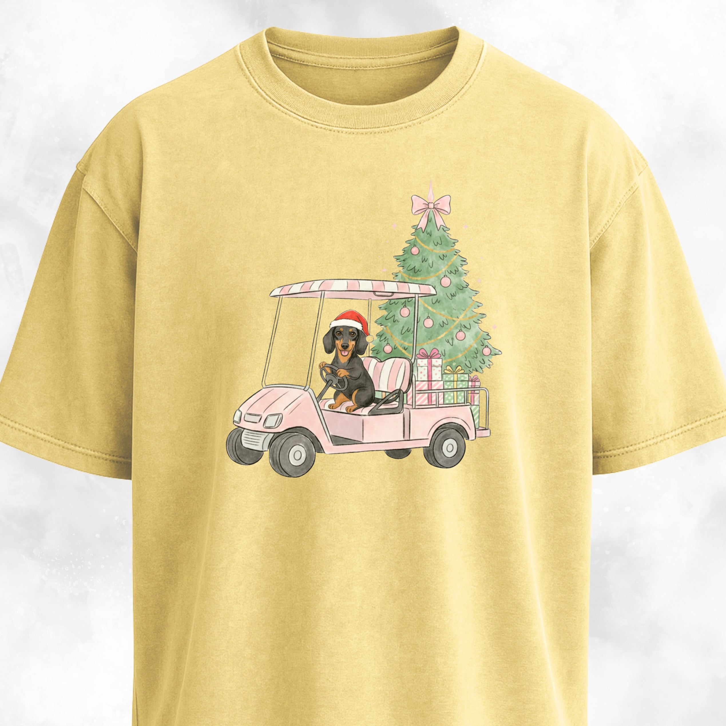 Doxie Driving With Christmas Presents T-Shirt