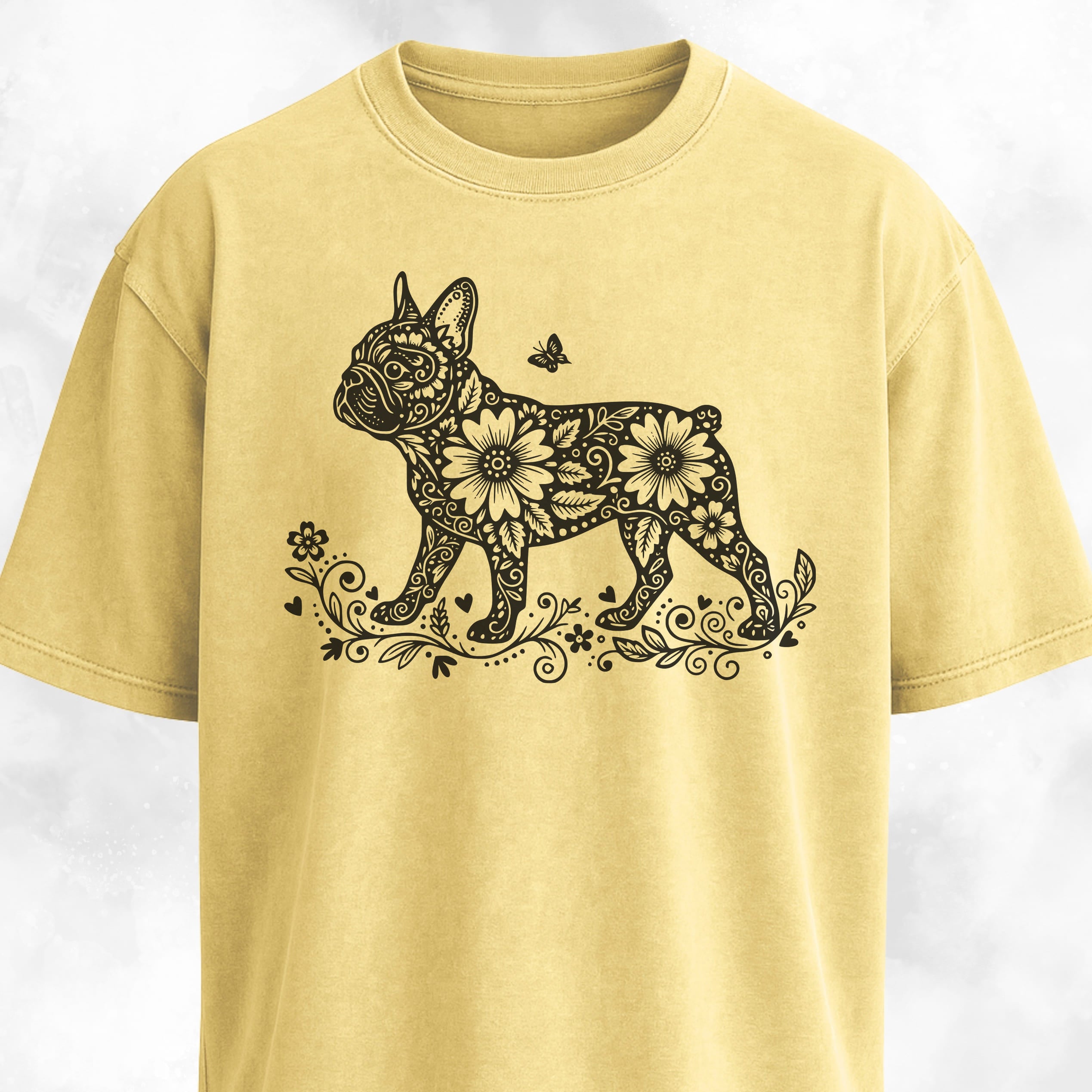 Floral Frenchie T-Shirt