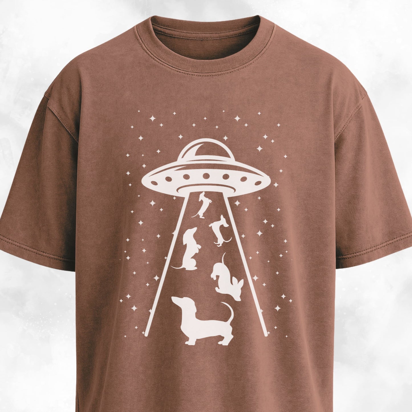 UFO Beaming Dachshunds T-Shirt