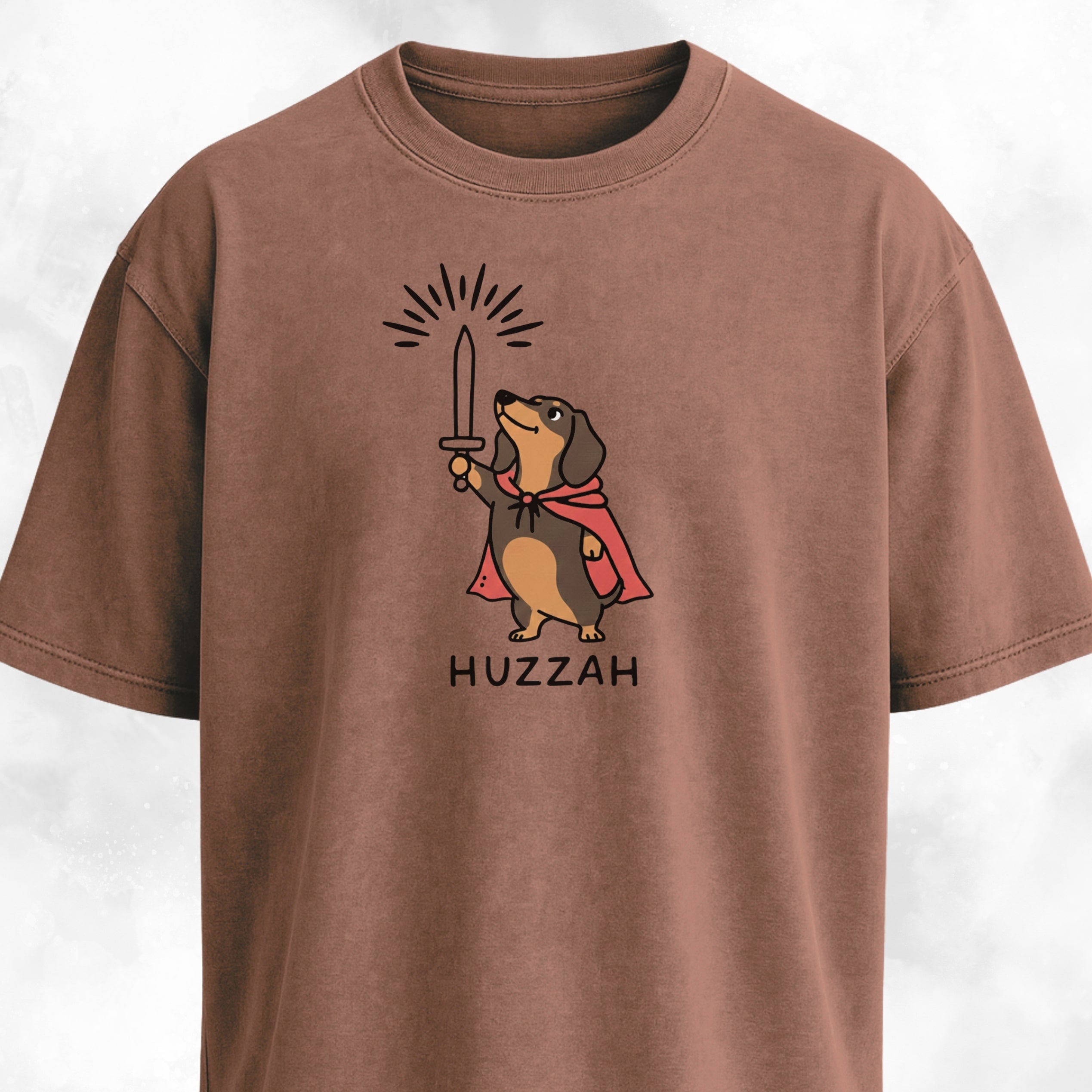 Huzzah Doxie With Sword T-Shirt