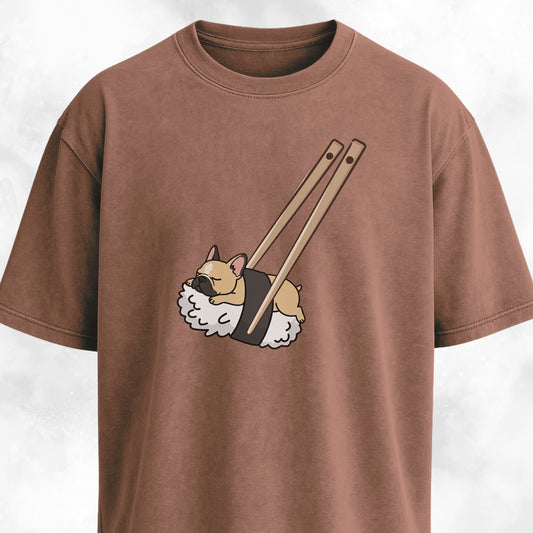 Frenchie Sushi With Chopsticks T-Shirt