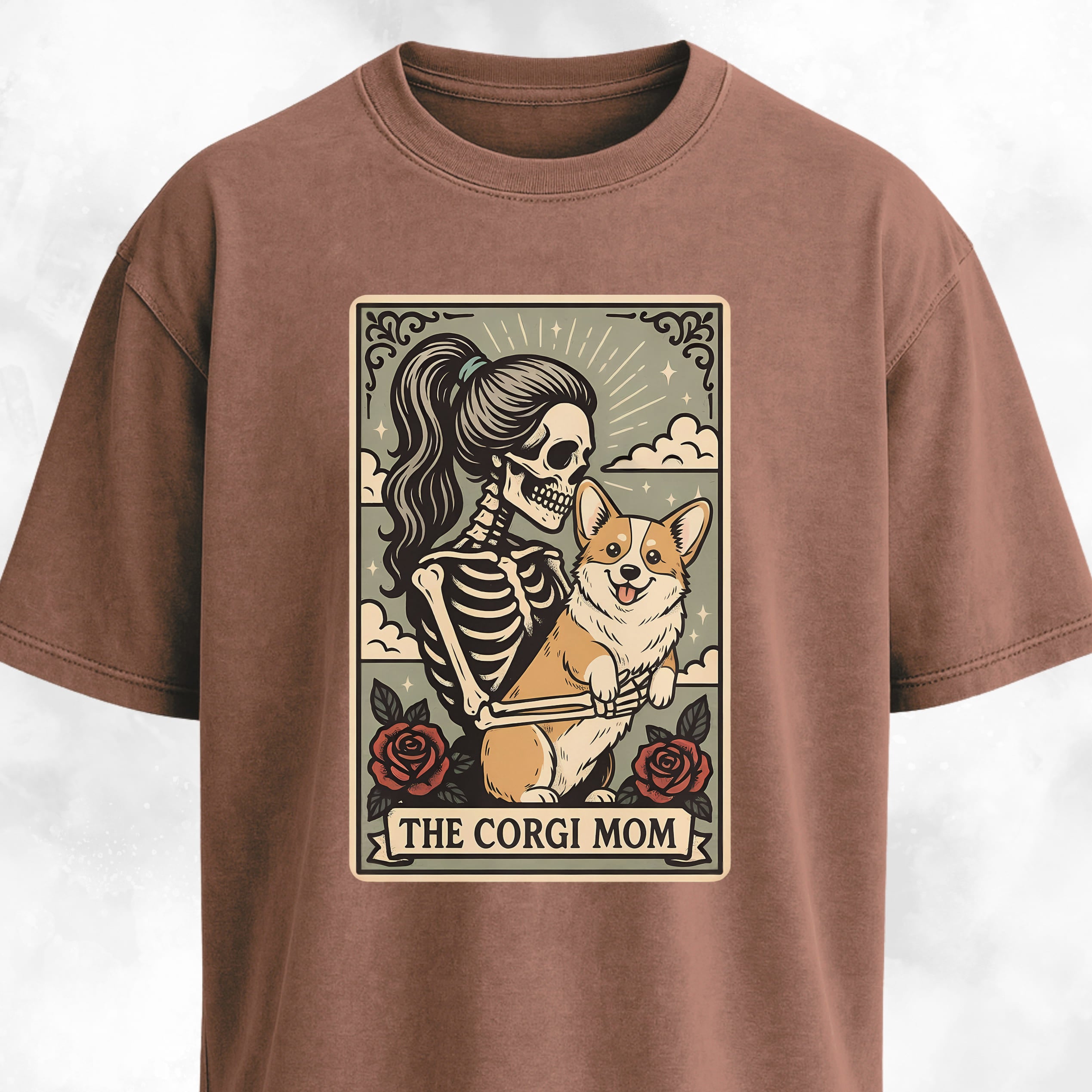 Corgi Mom Tarot Card T-Shirt