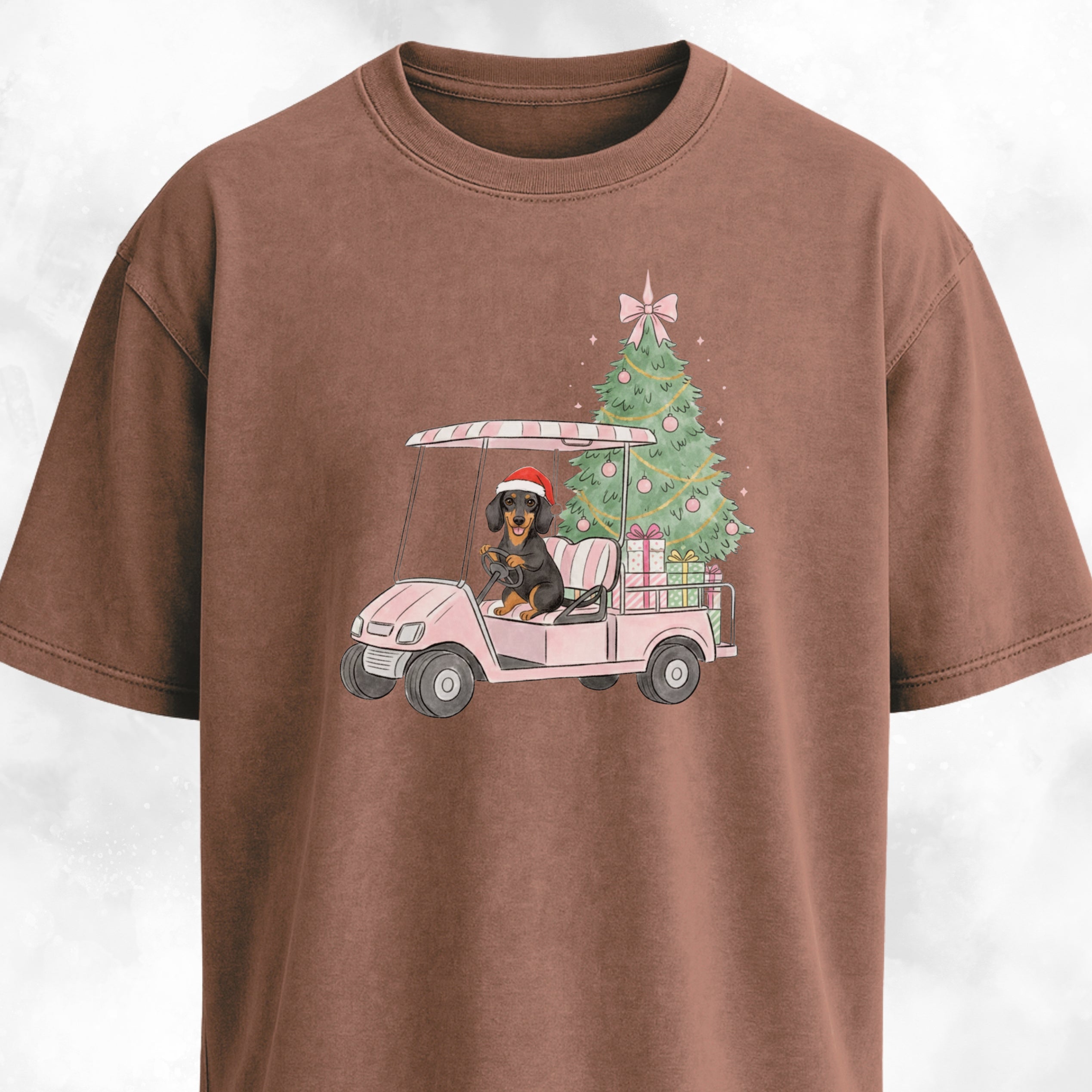 Doxie Driving With Christmas Presents T-Shirt