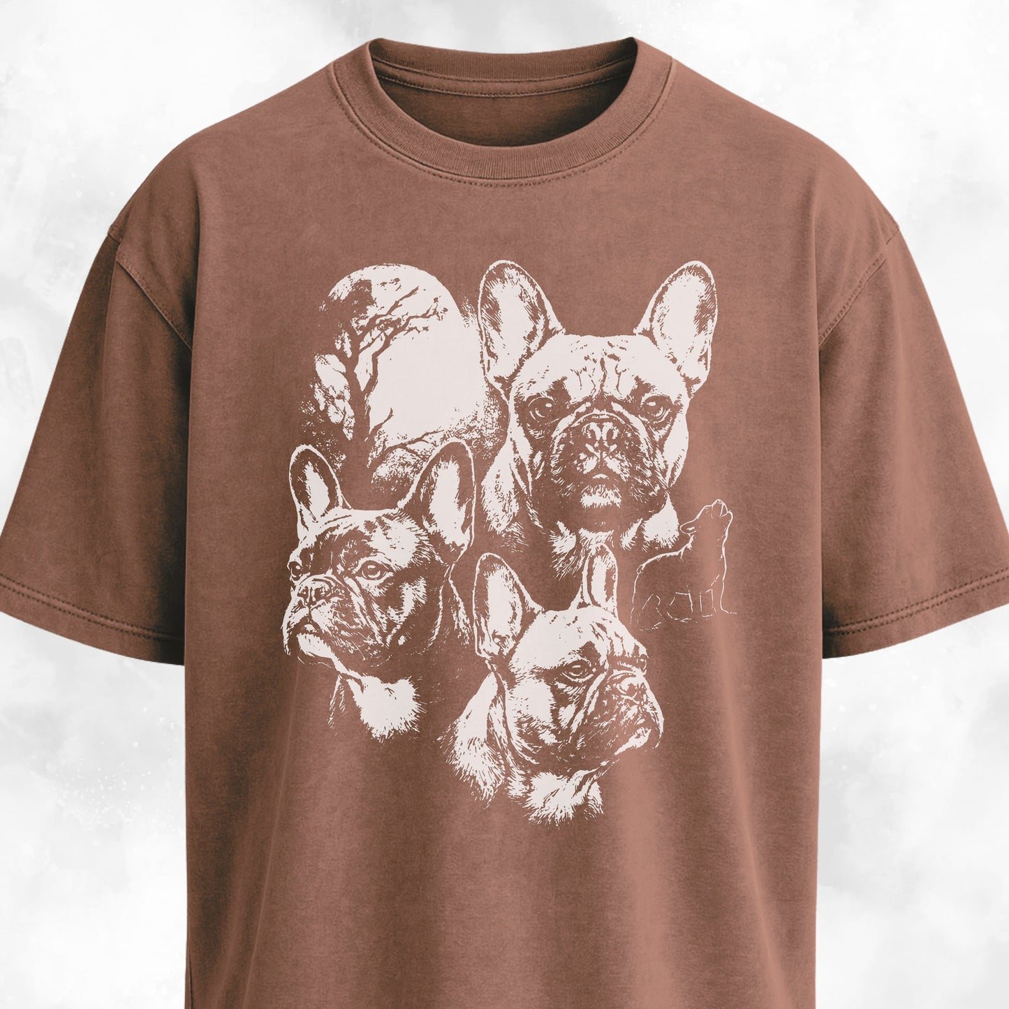Frenchies Moon Collage T-Shirt