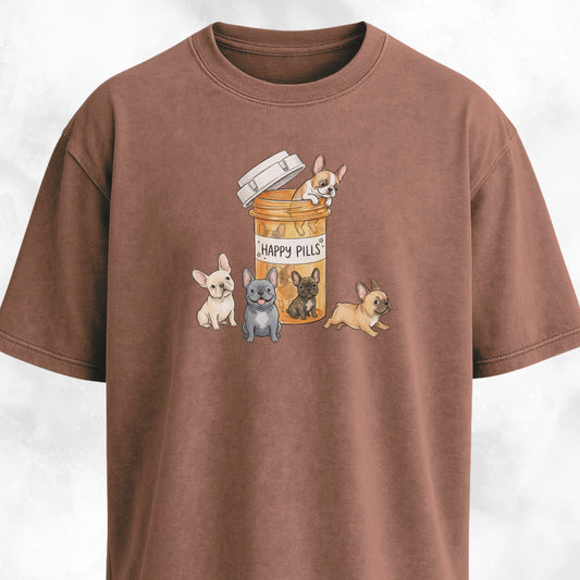 Frenchies Happy Pills T-Shirt