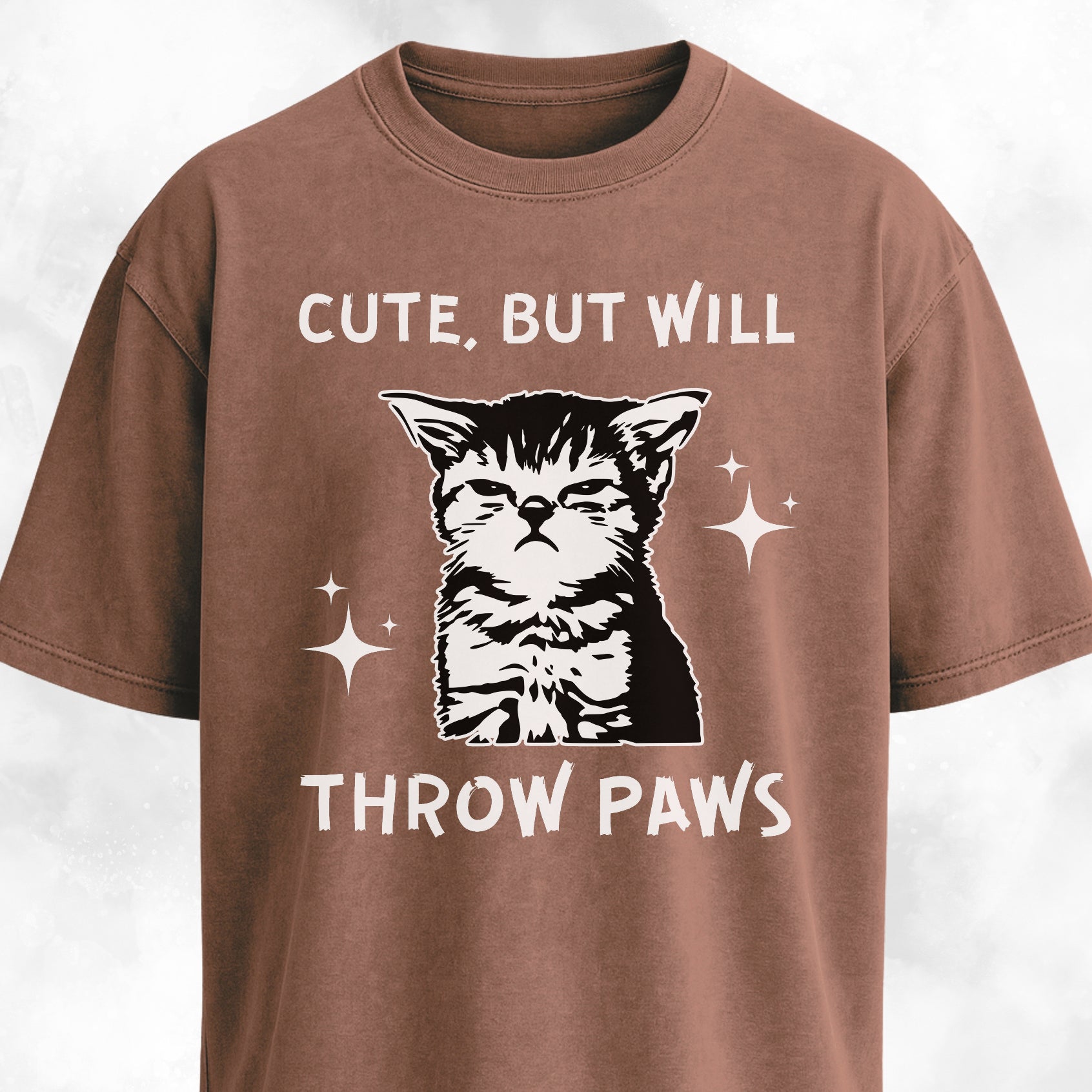 Cute But Will Throw Paws Badass Kitty T-Shirt