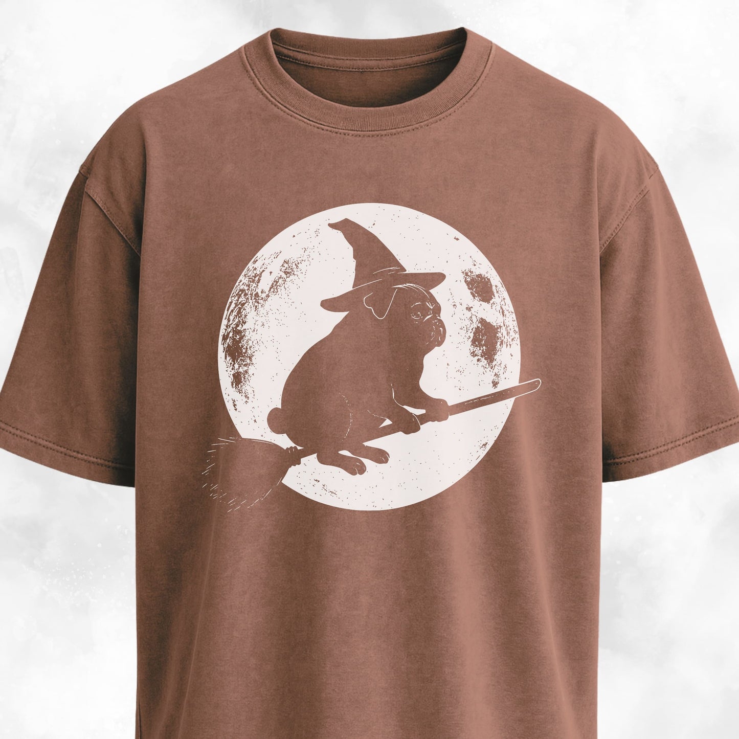 Pug On A Broom T-Shirt