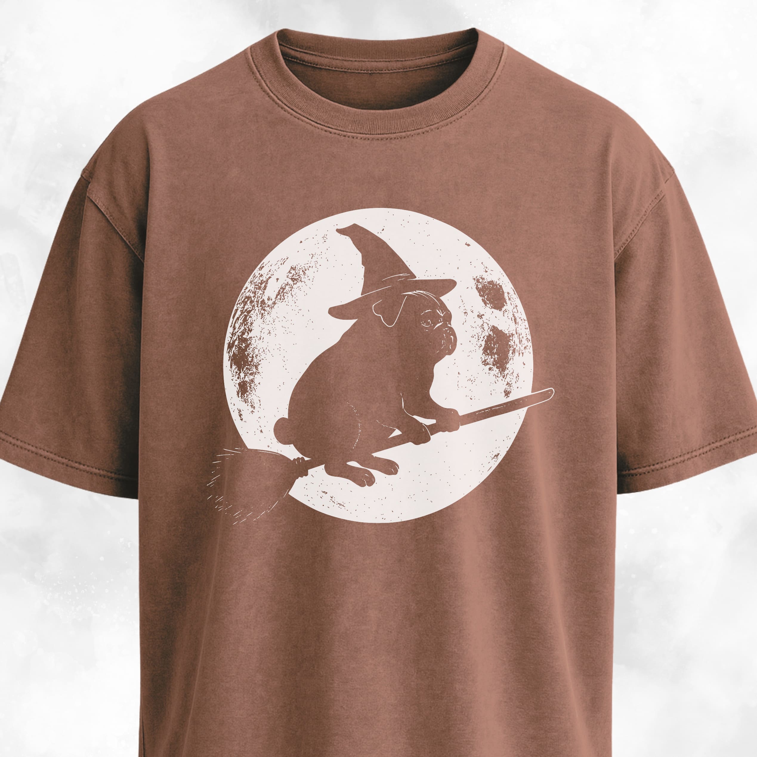 Pug On A Broom T-Shirt