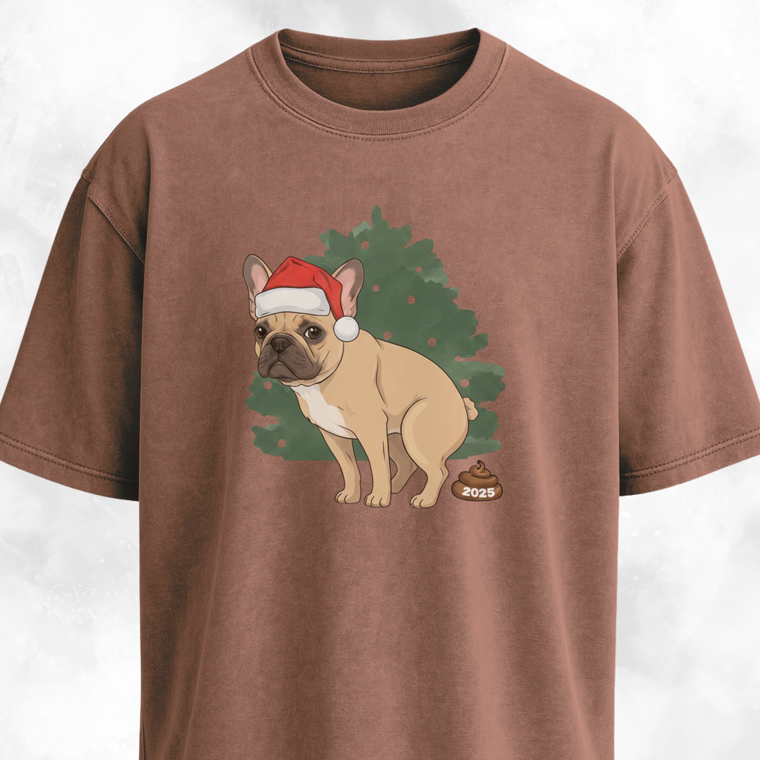 Frenchie Pooping 2025 T-Shirt