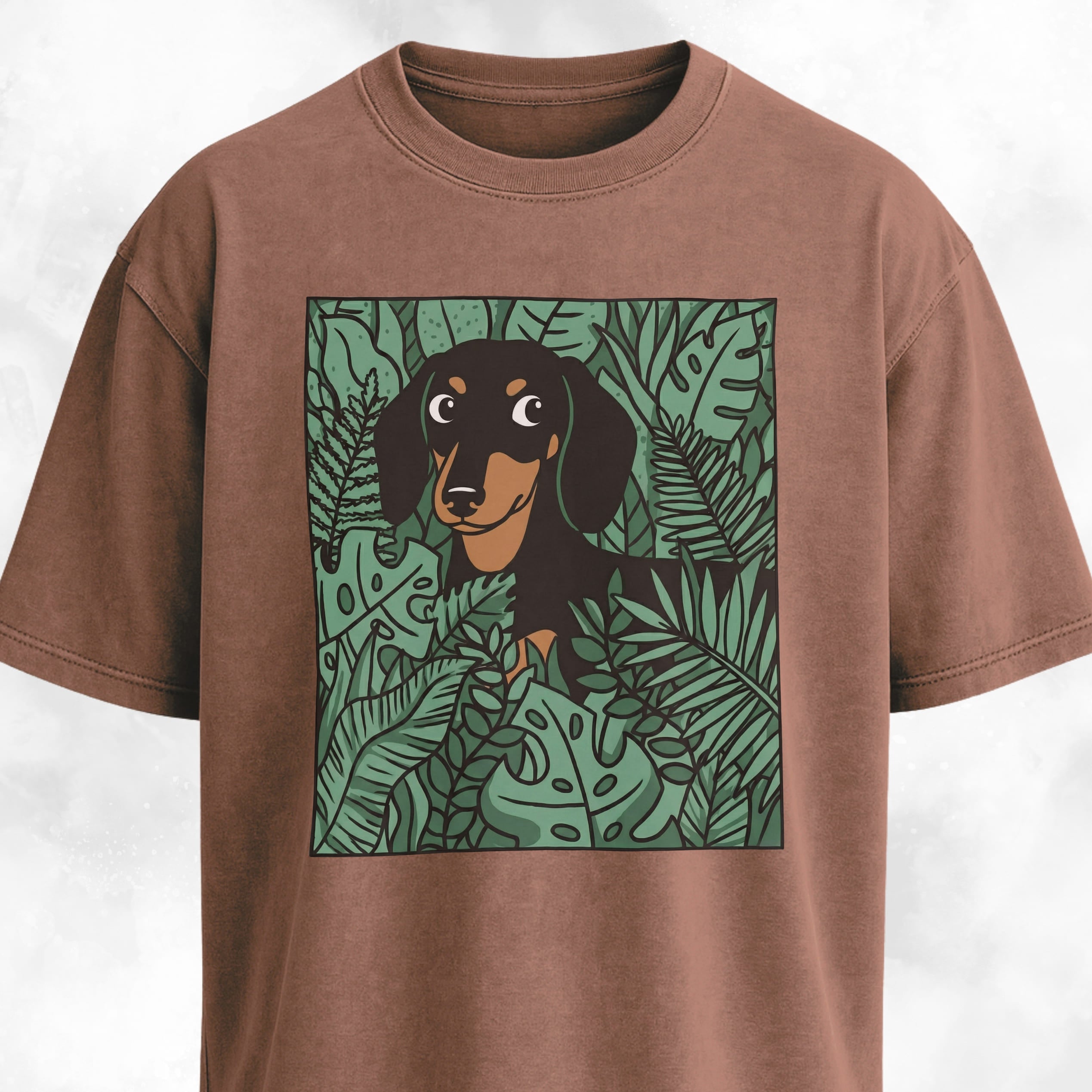 Dachshund In A Green Field T-Shirt