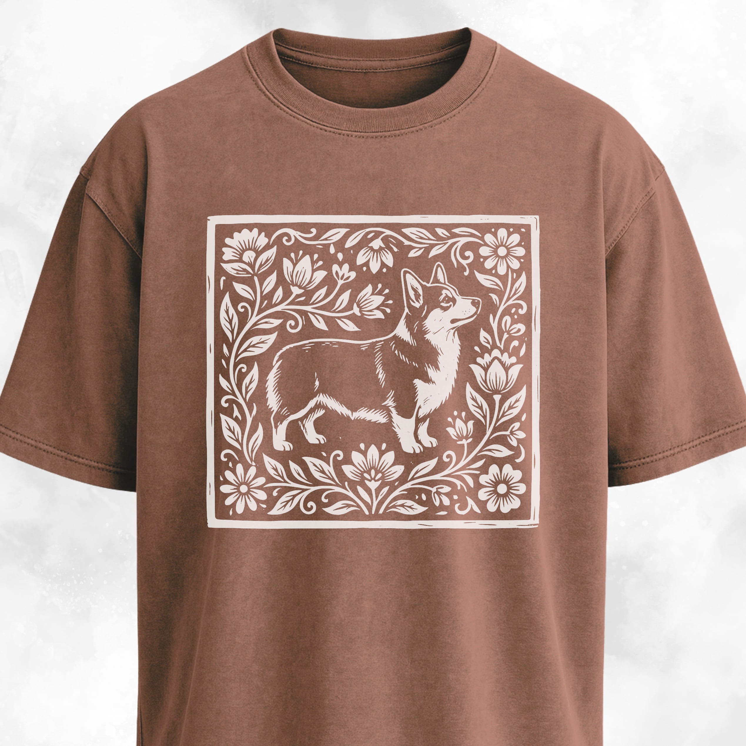 Floral Corgi T-Shirt