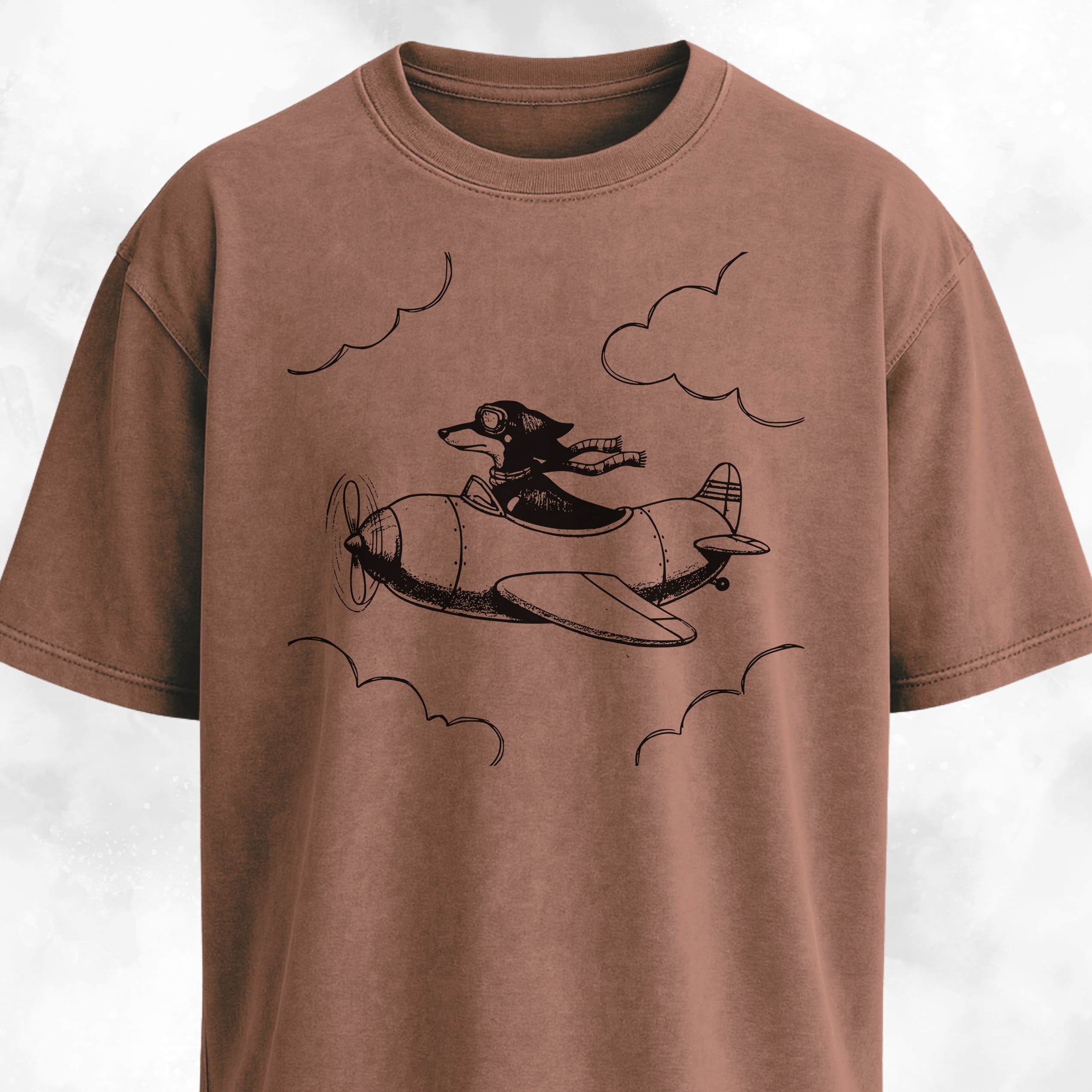 Doxie Aviator On Sausage Plane T-Shirt