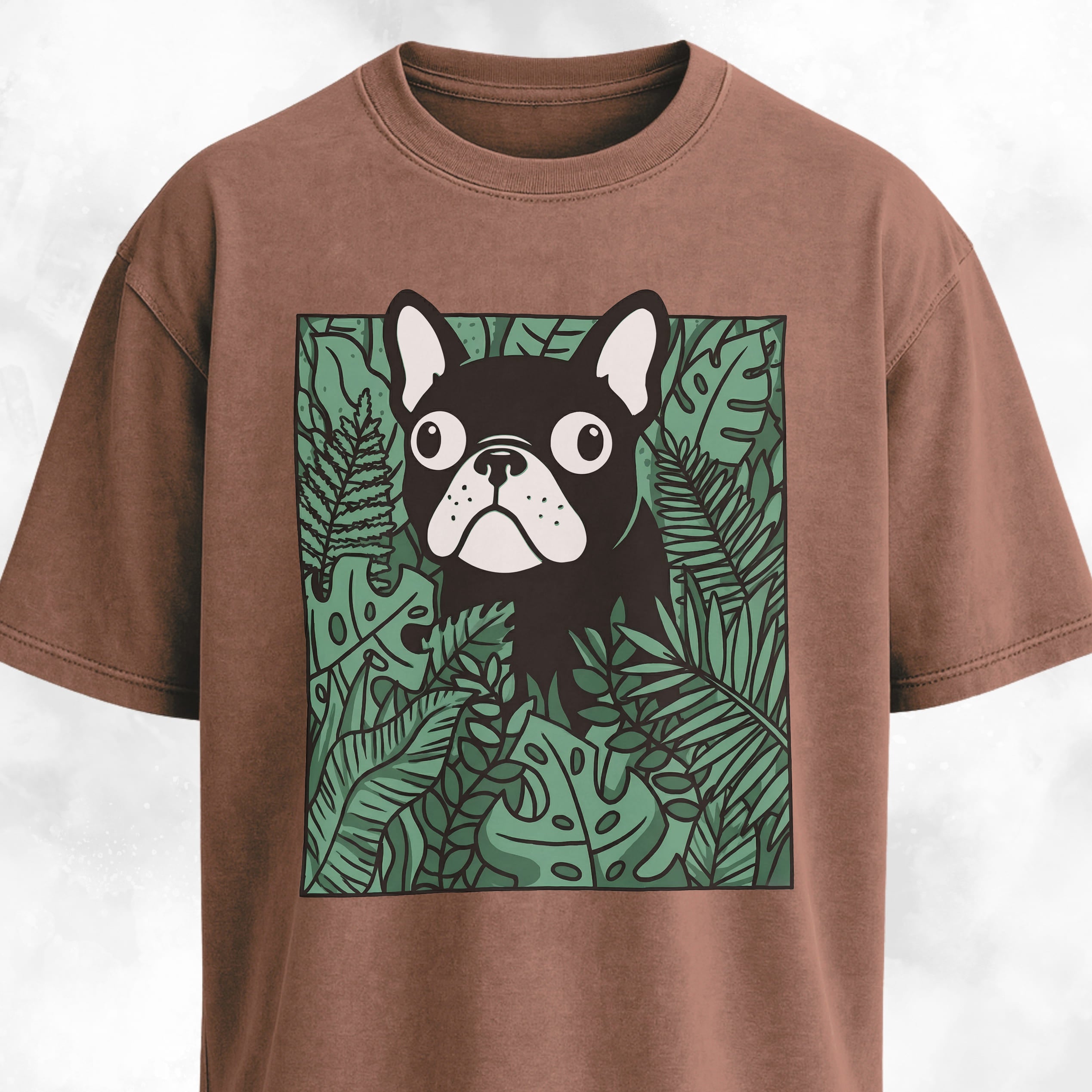 Frenchie In A Green Field T-Shirt