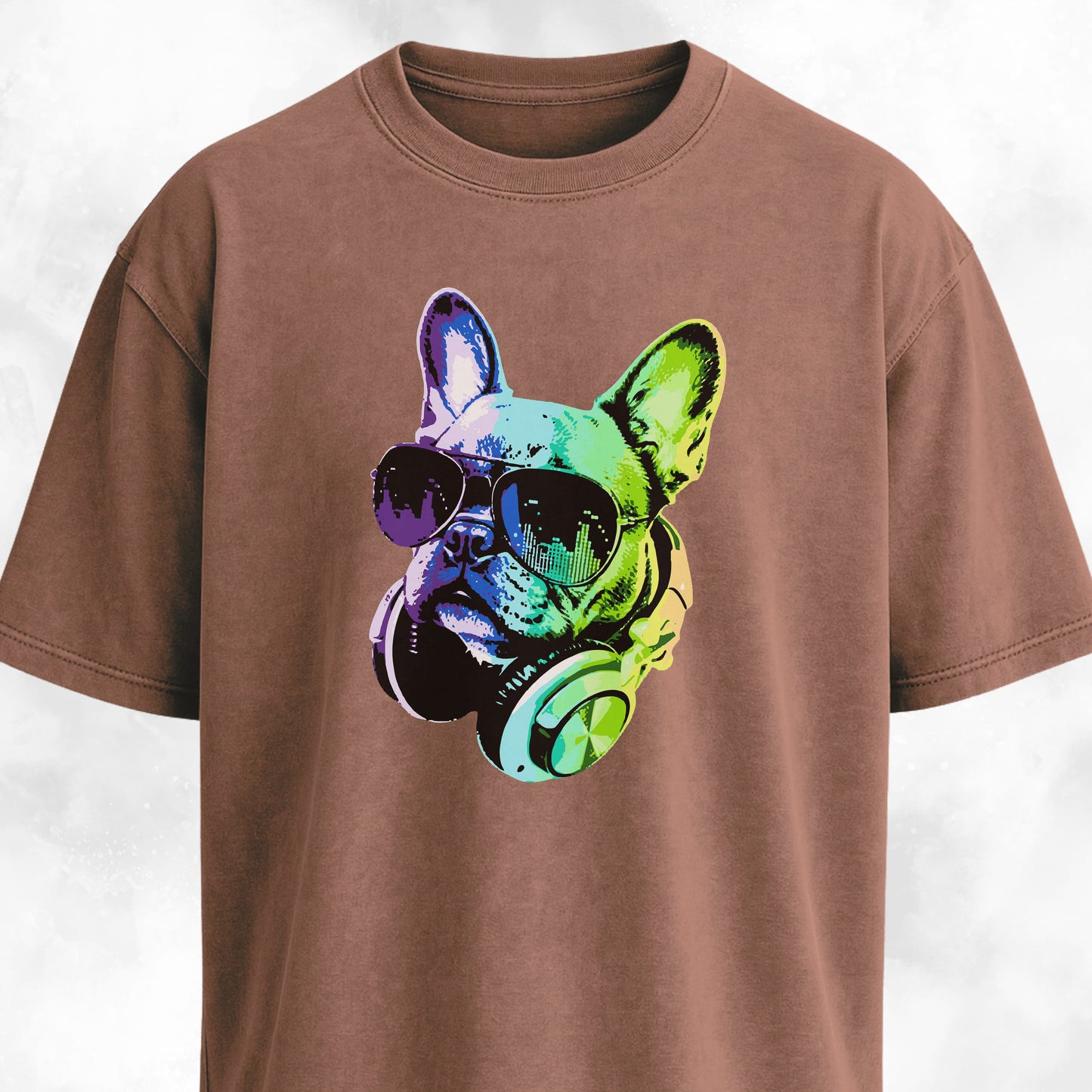 Frenchie DJ With Headphones T-Shirt