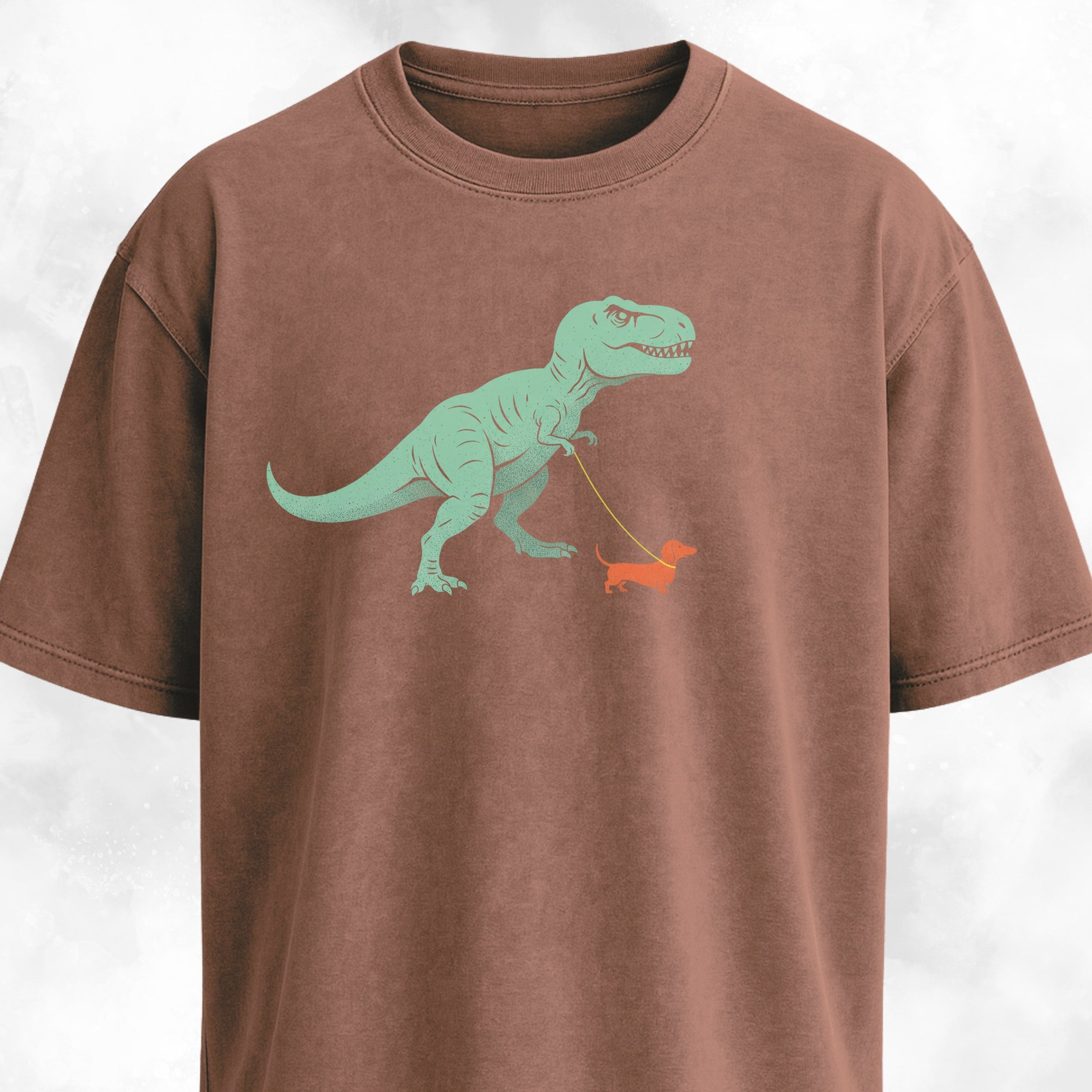 T-Rex Walking A Wiener Dog T-Shirt