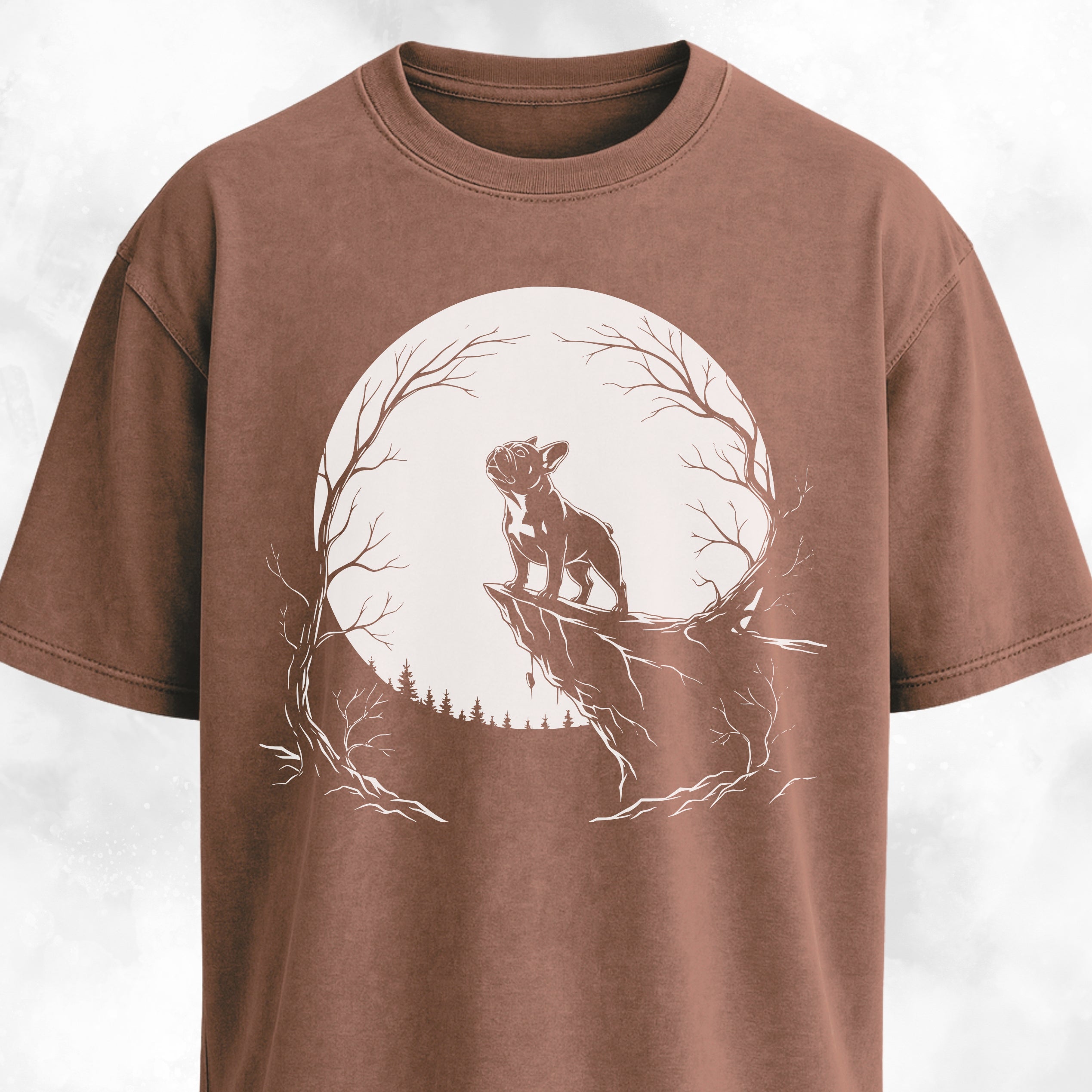 French Bulldog Howling At The Moon T-Shirt