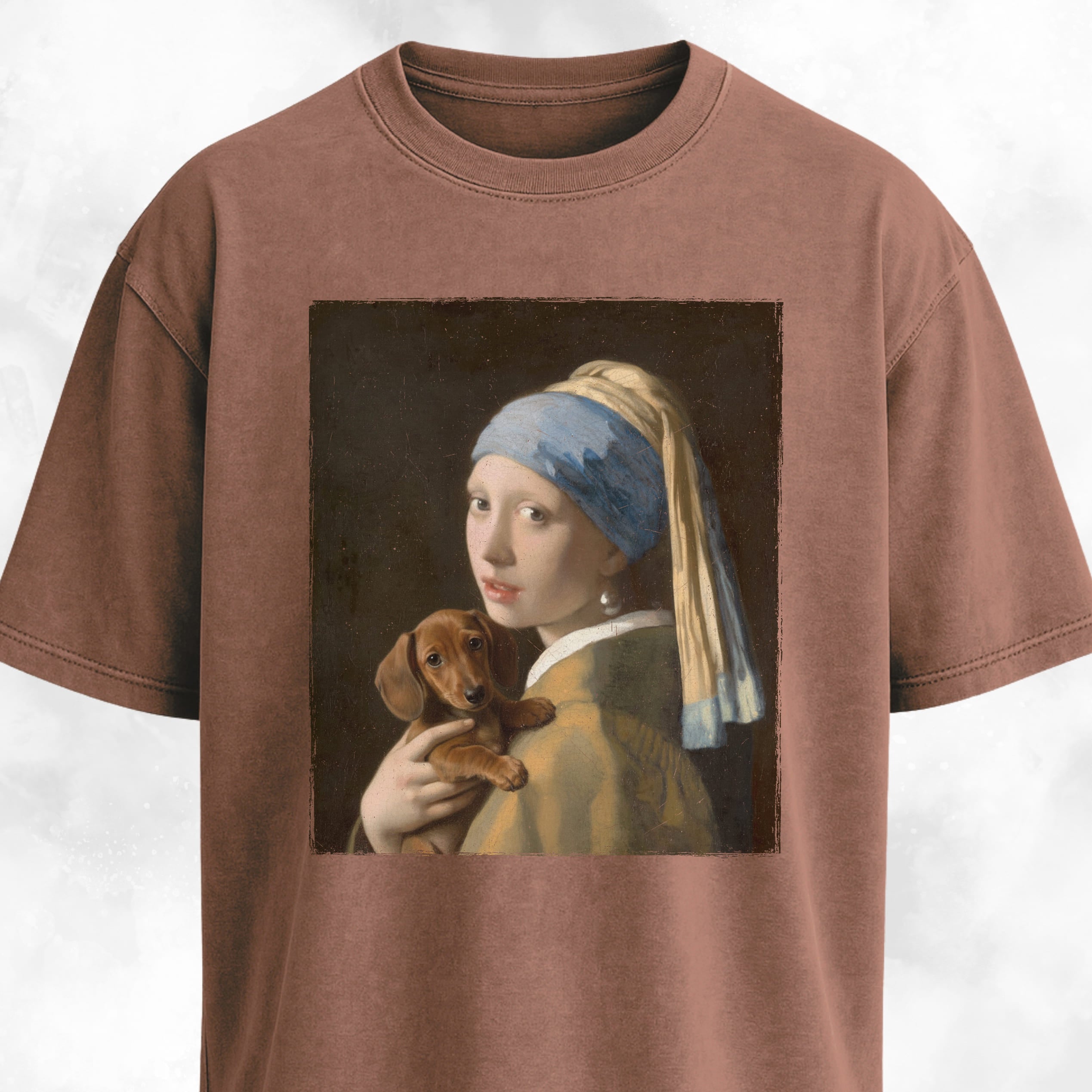 Girl With A Pearl Earring Dachshund Edition T-Shirt