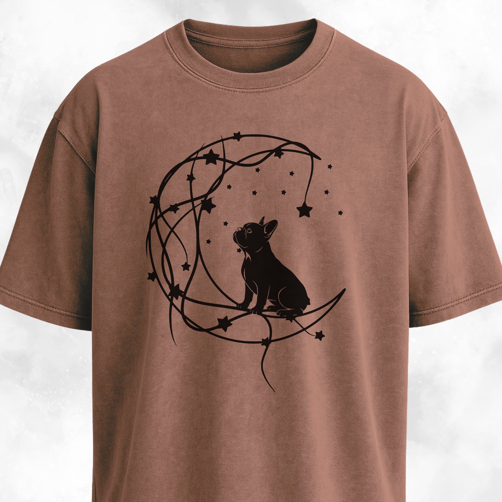 Moon Frenchie Romantic T-Shirt