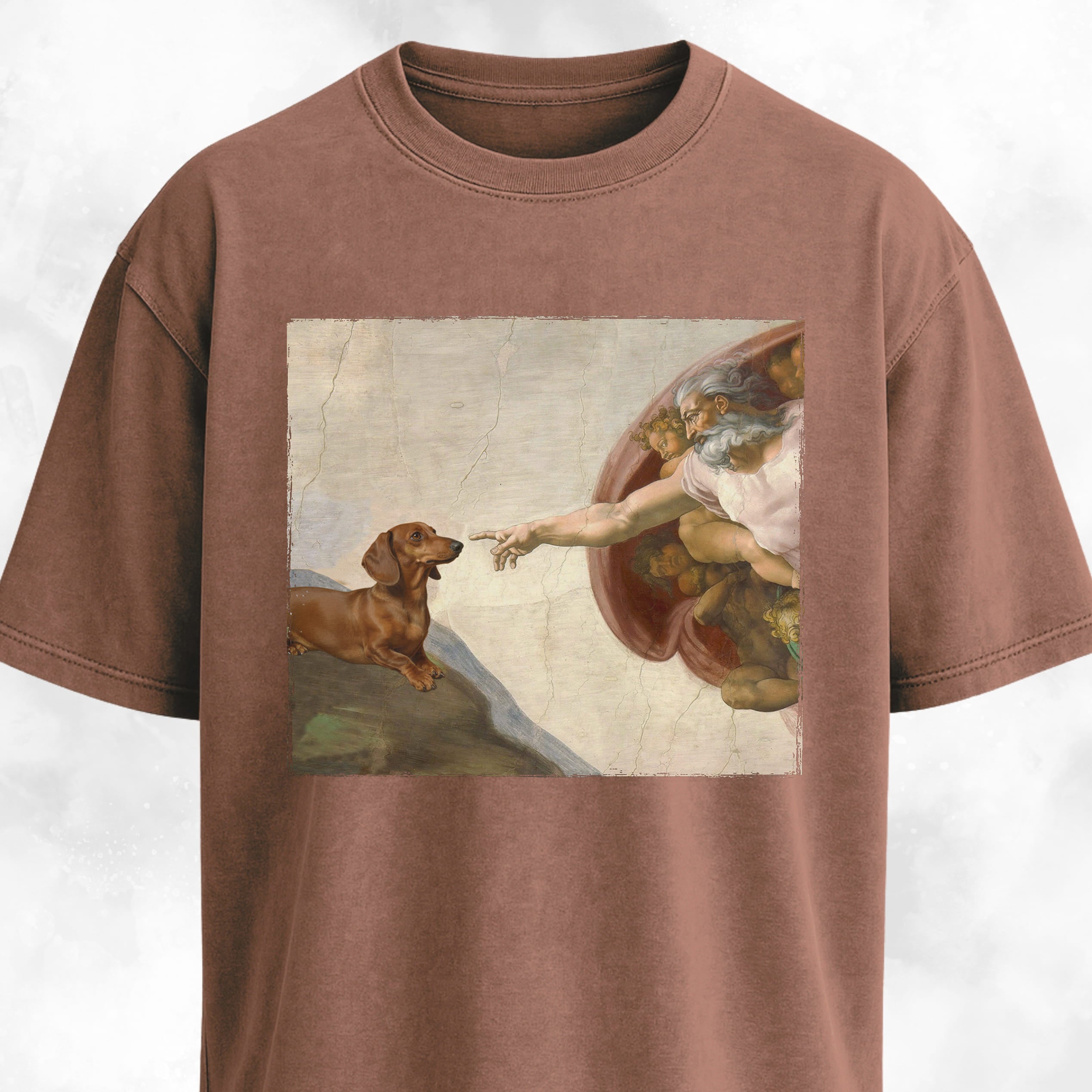 The Creation Of Adam Dachshund Edition T-Shirt