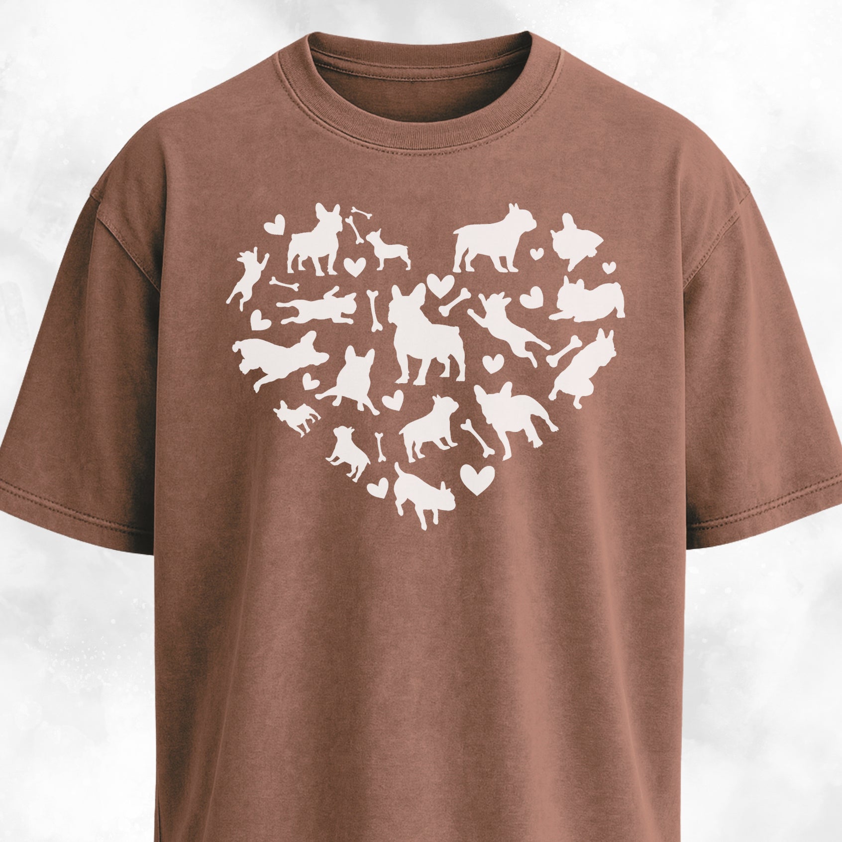Frenchies Heart Mosaic T-Shirt