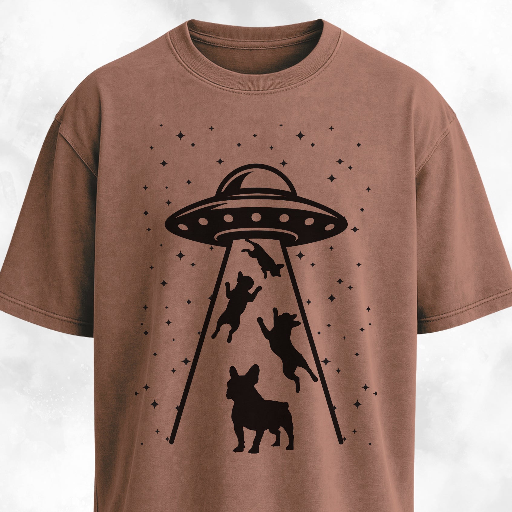 French Bulldog UFO Abduction T-Shirt
