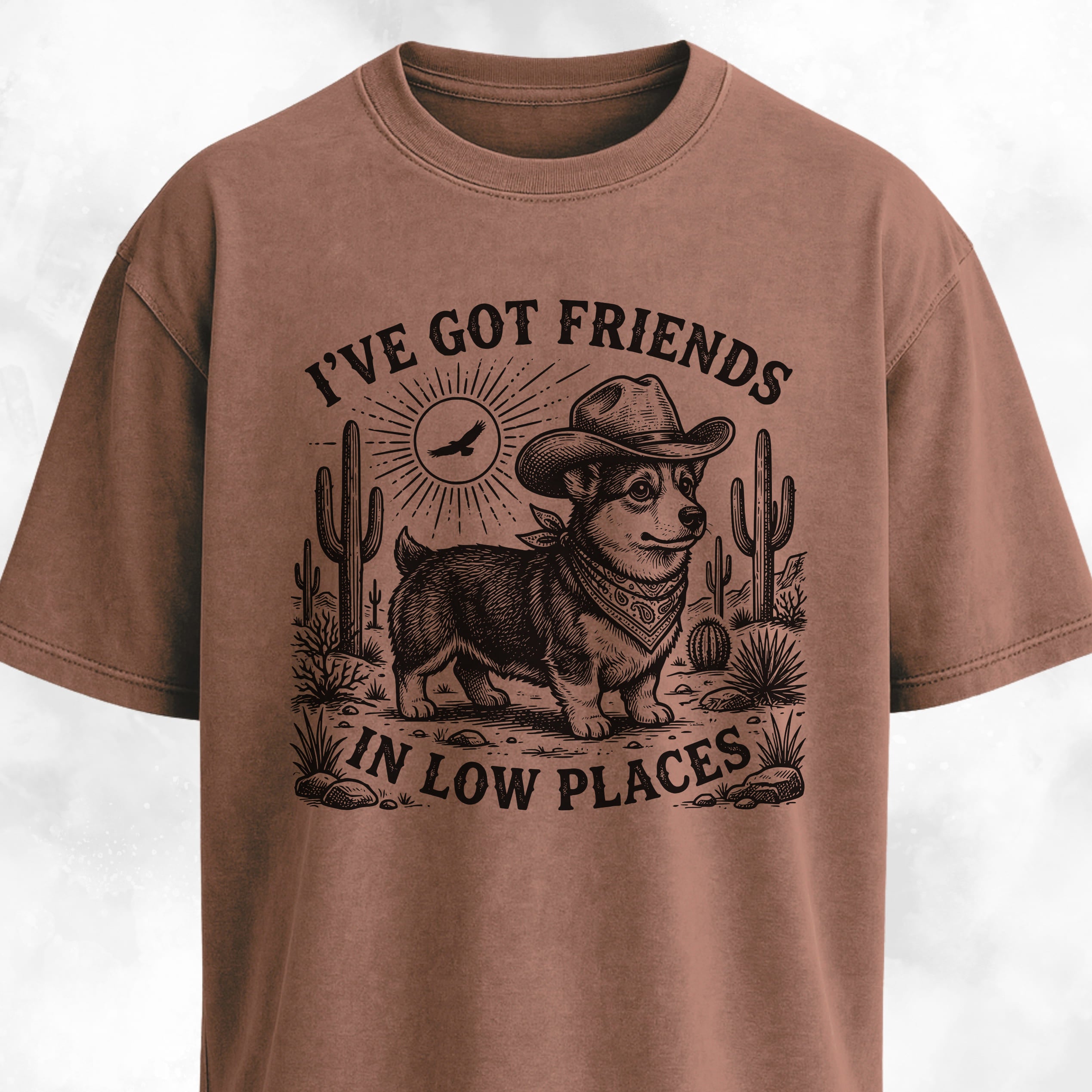 I've Got Friends In Low Places Corgi T-Shirt