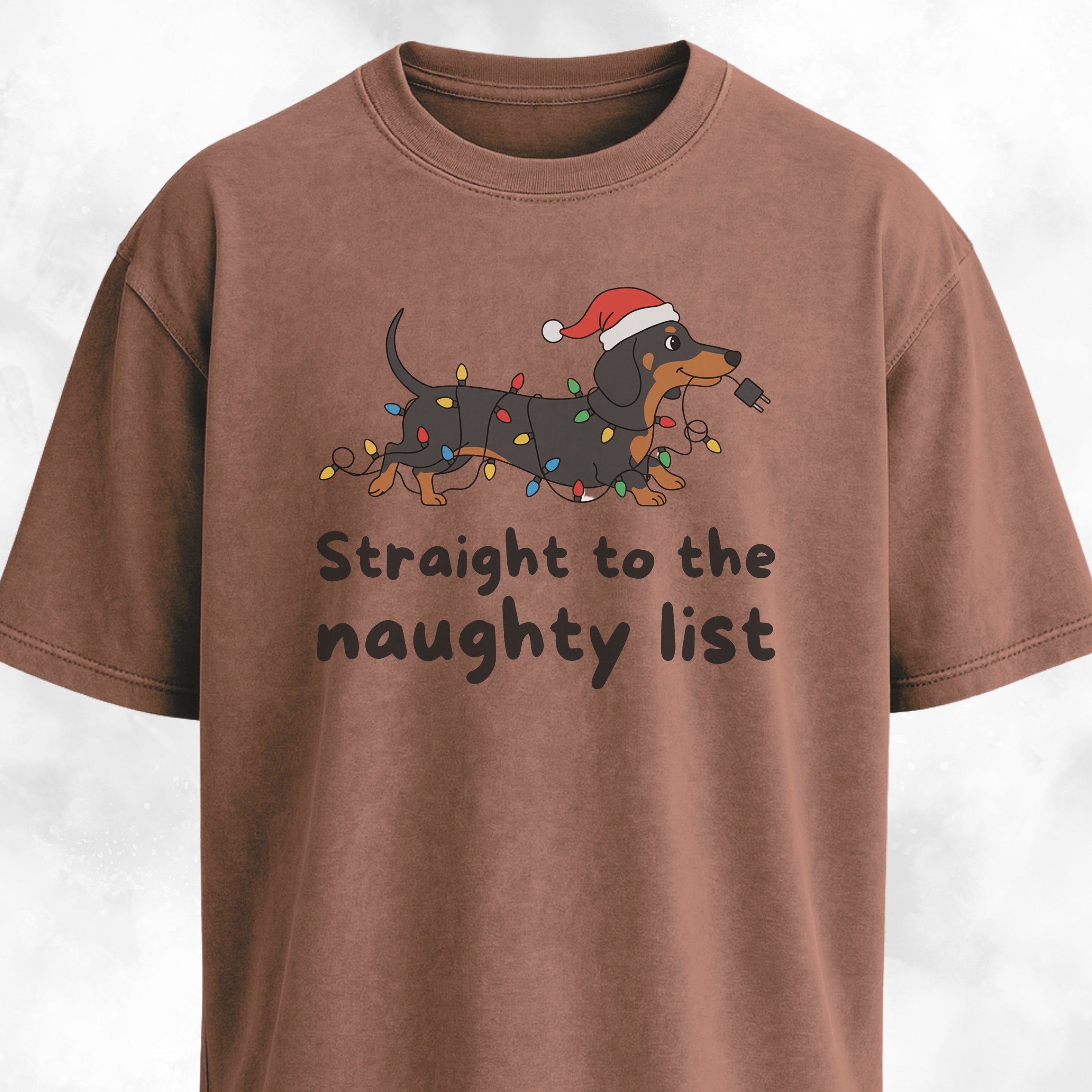 Straight To The Naughty List Doxie Edition T-Shirt