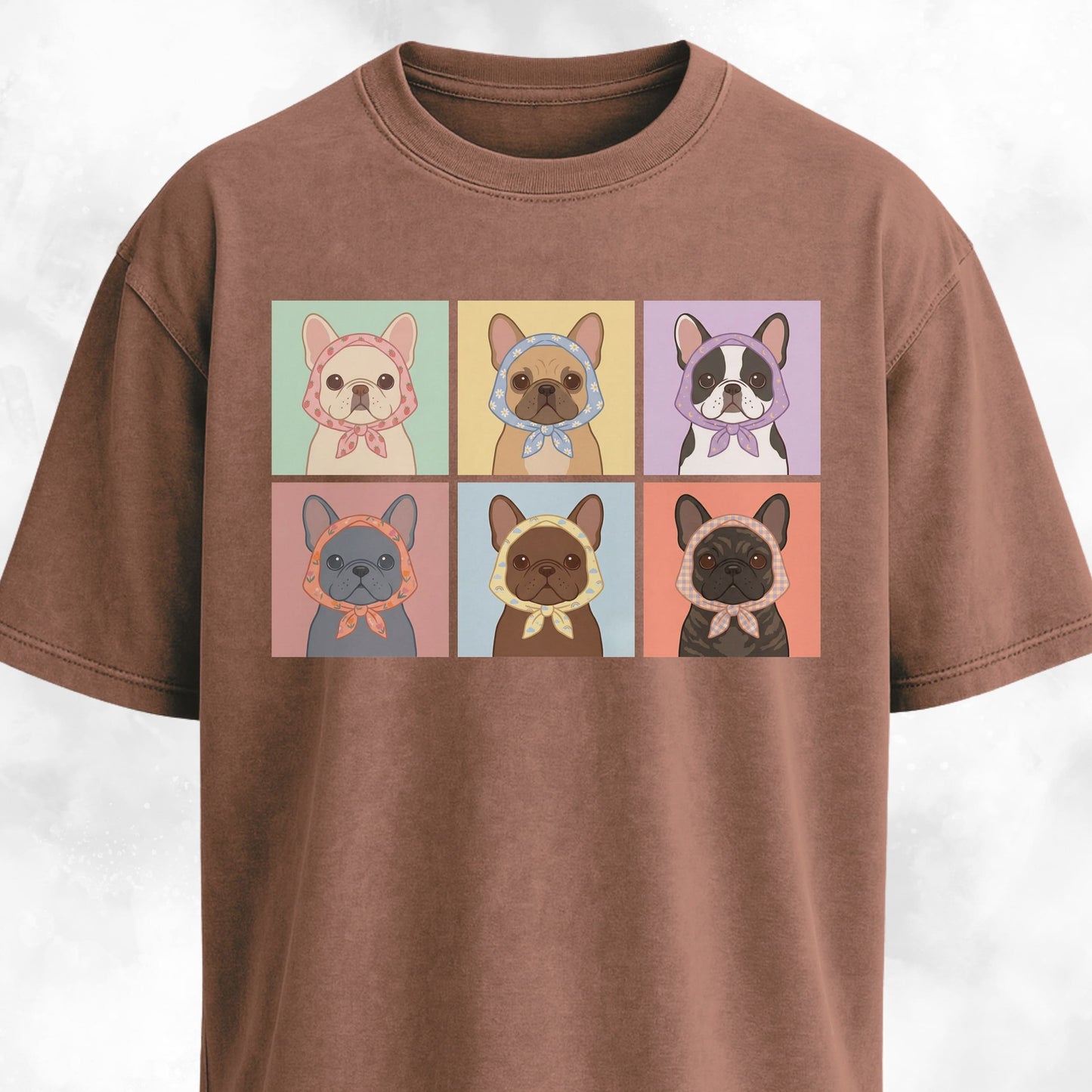 Babushka Frenchies Collage T-Shirt