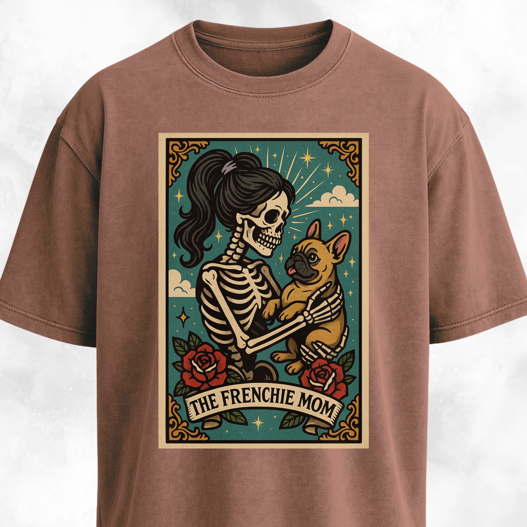 Frenchie Mom Tarot Card T-Shirt