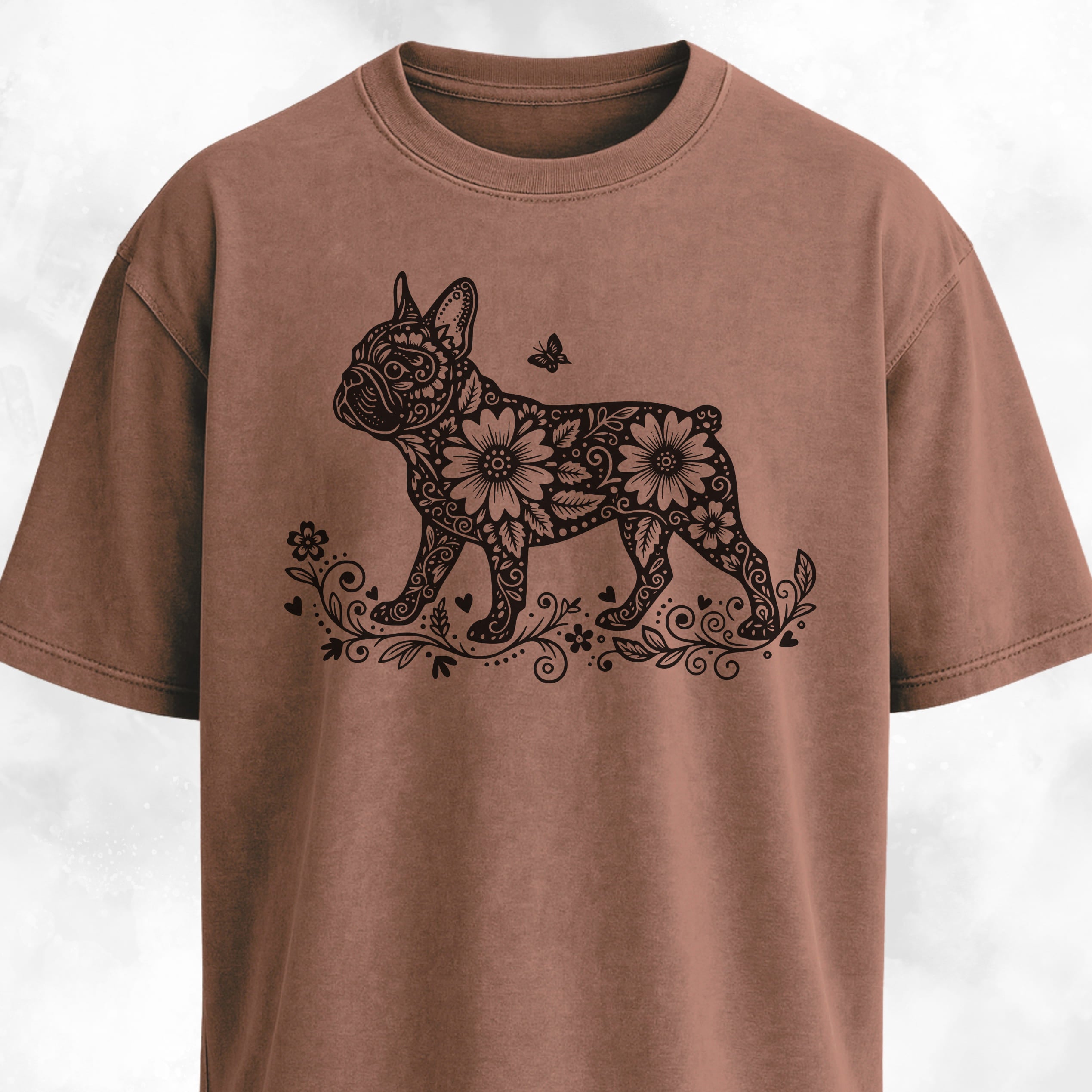 Floral Frenchie T-Shirt