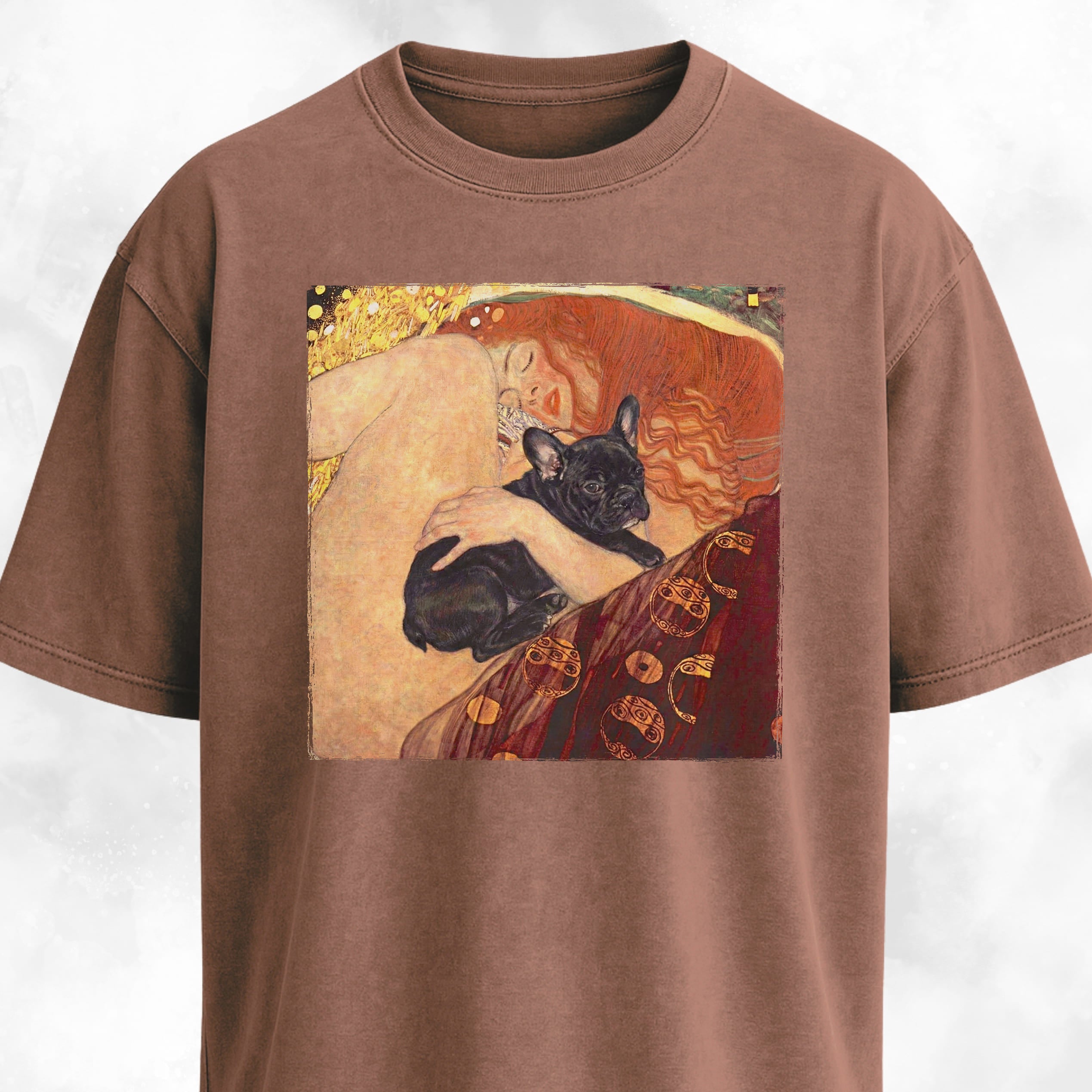 Klimt's Danae With A Frenchie T-Shirt