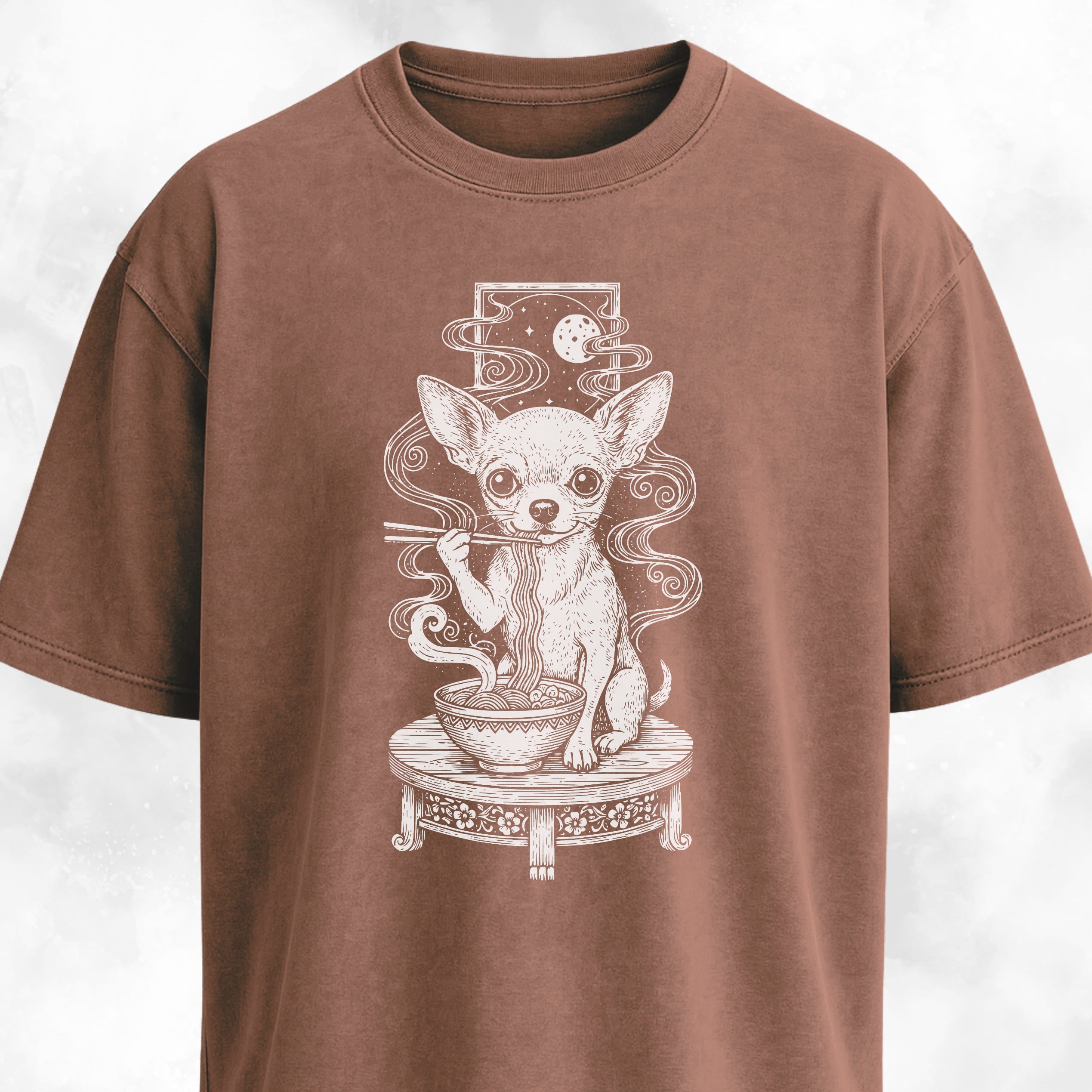 Chihuahua Eating Ramen T-Shirt