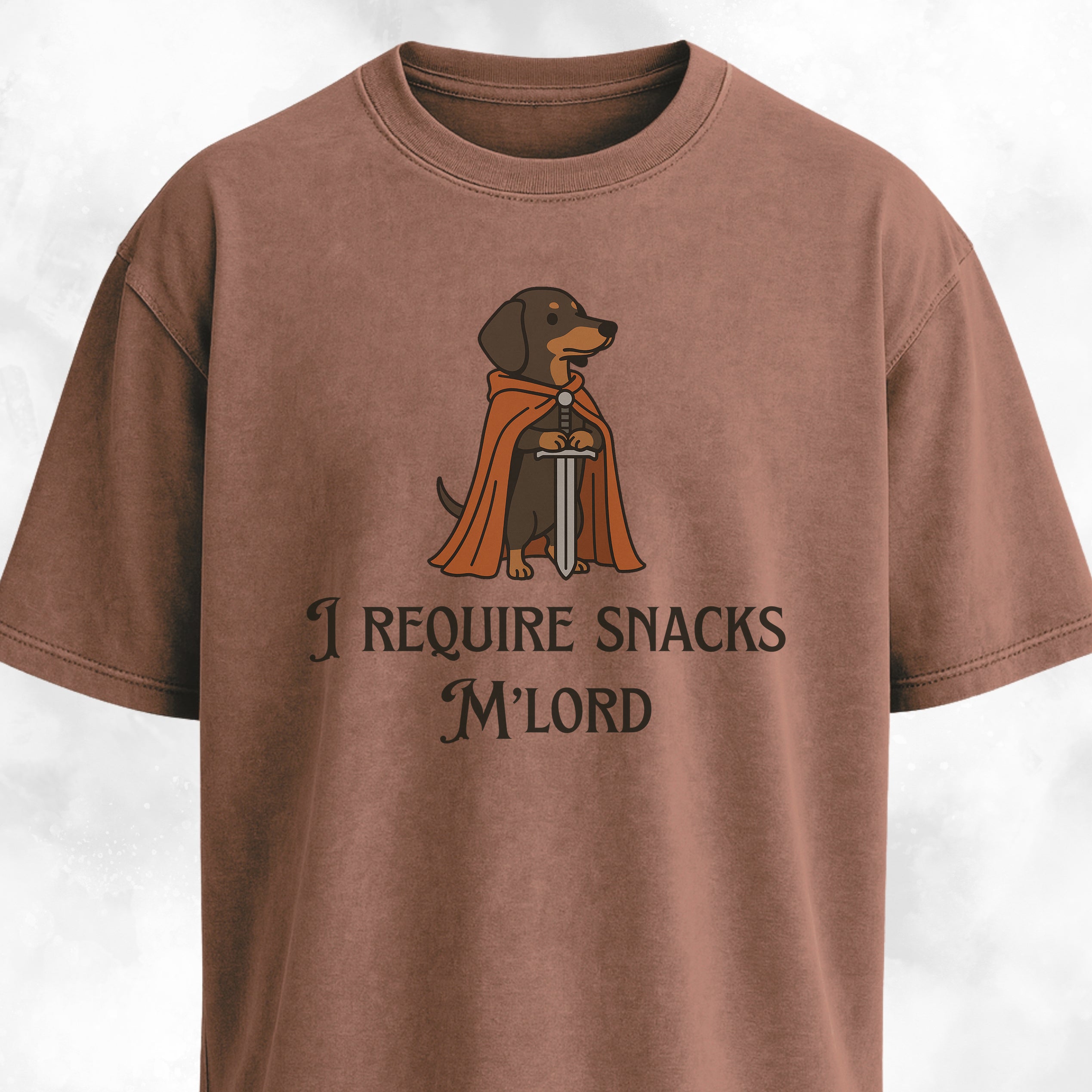 I Require Snacks Mlord Medieval Doxie T-Shirt